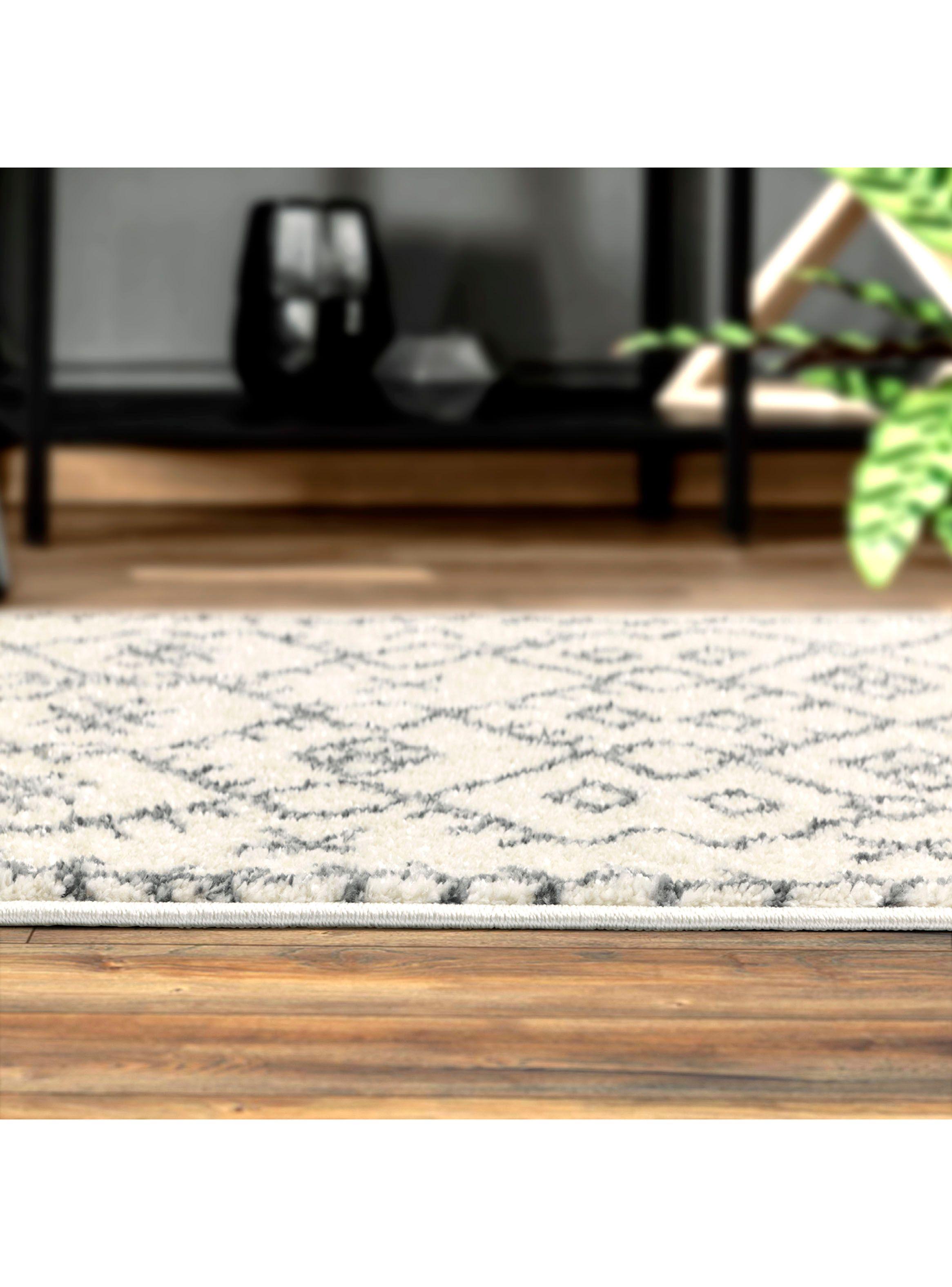 Bajada de Cama Florida Blanco 50 x 120 cm Geométrico-5