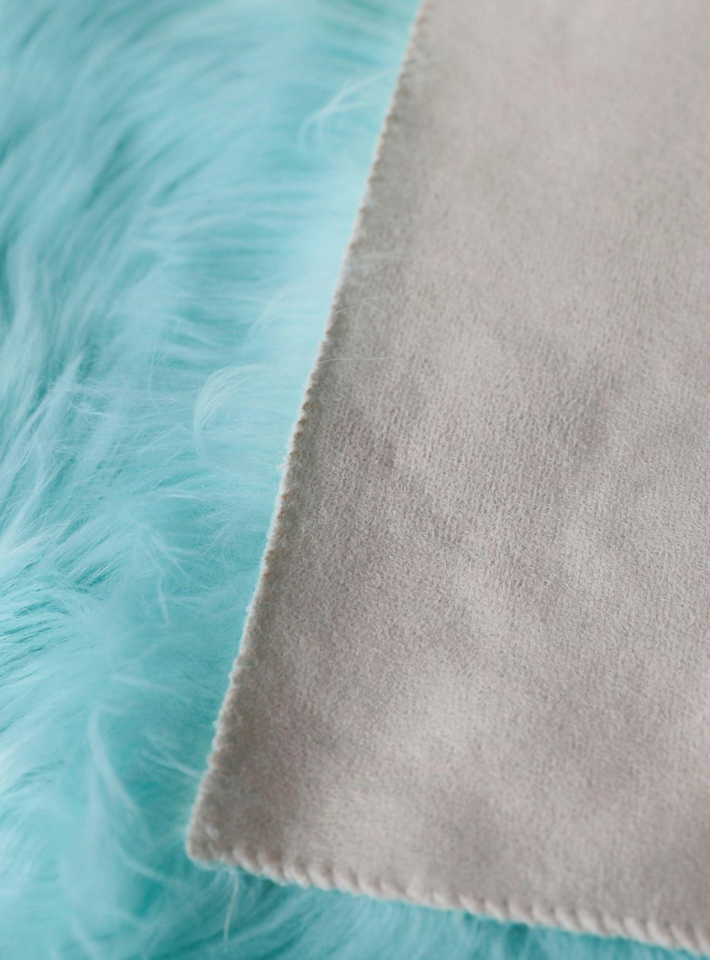 Alfombra Piel Sintético Oveja Azul 120 x 180 cm-1