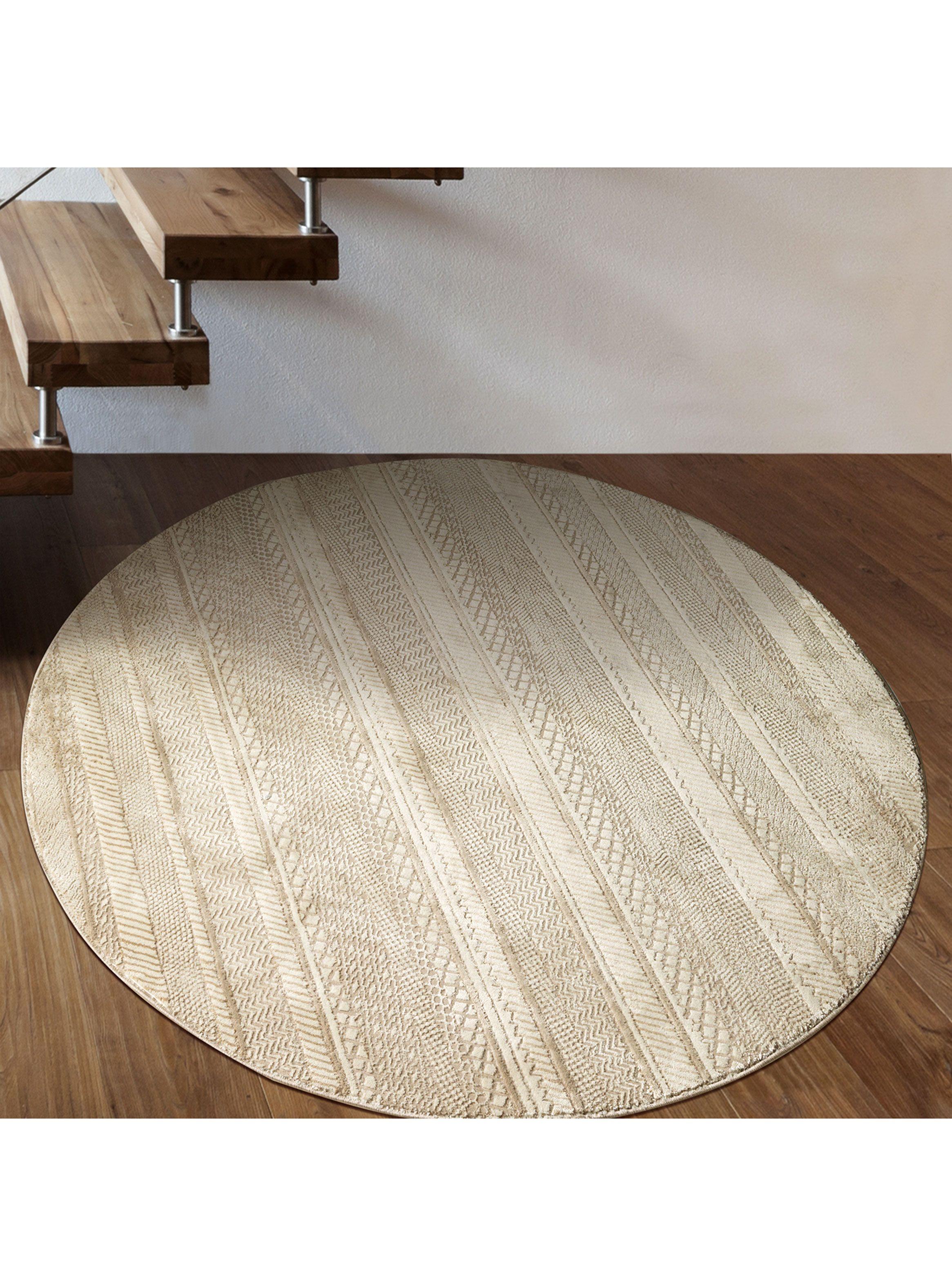 Alfombra Redonda Babil 59 Beige 240 x 240 cm-5