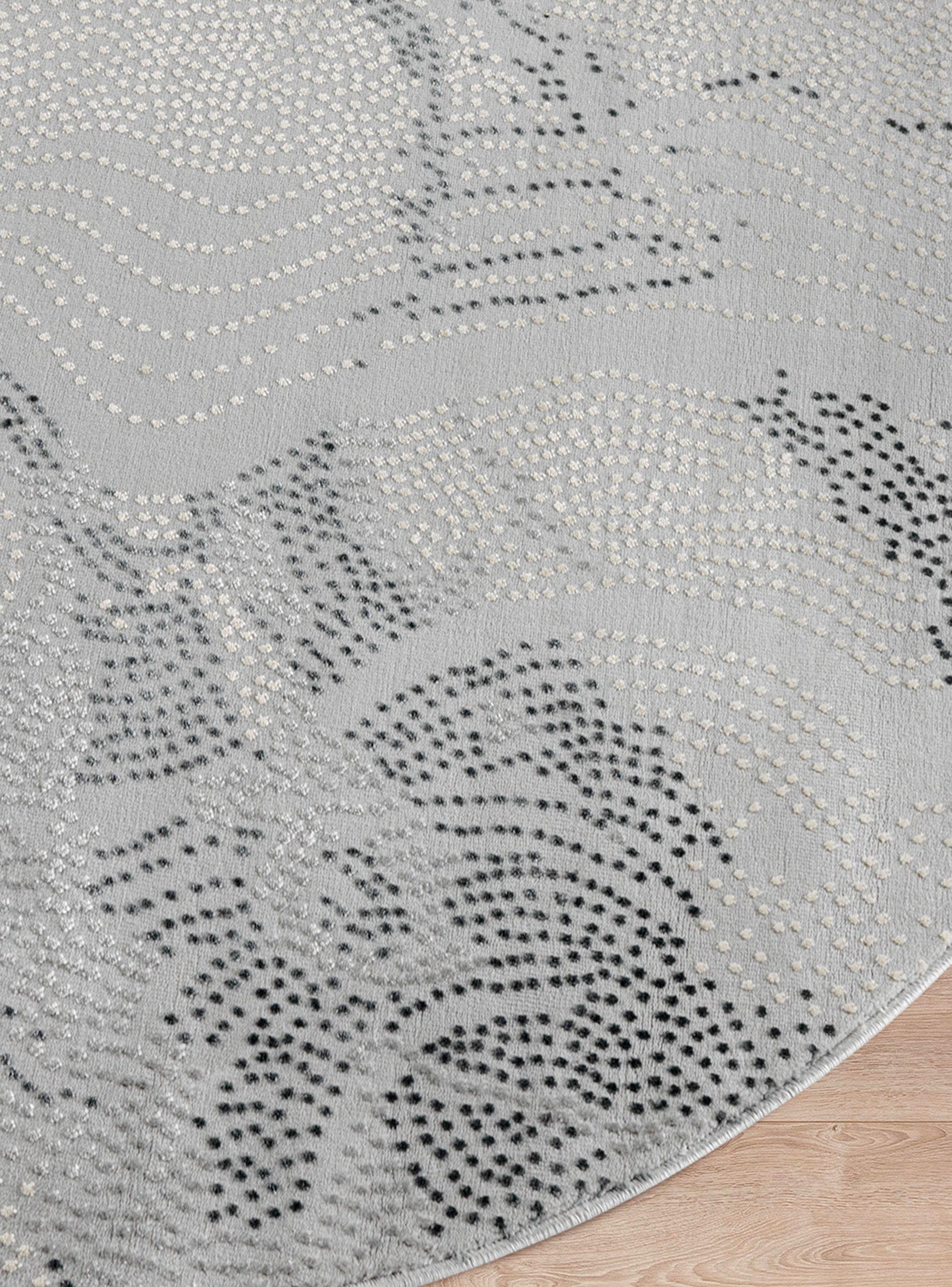 Alfombra Redonda Babil 63 Gris 160 x 160 cm-3