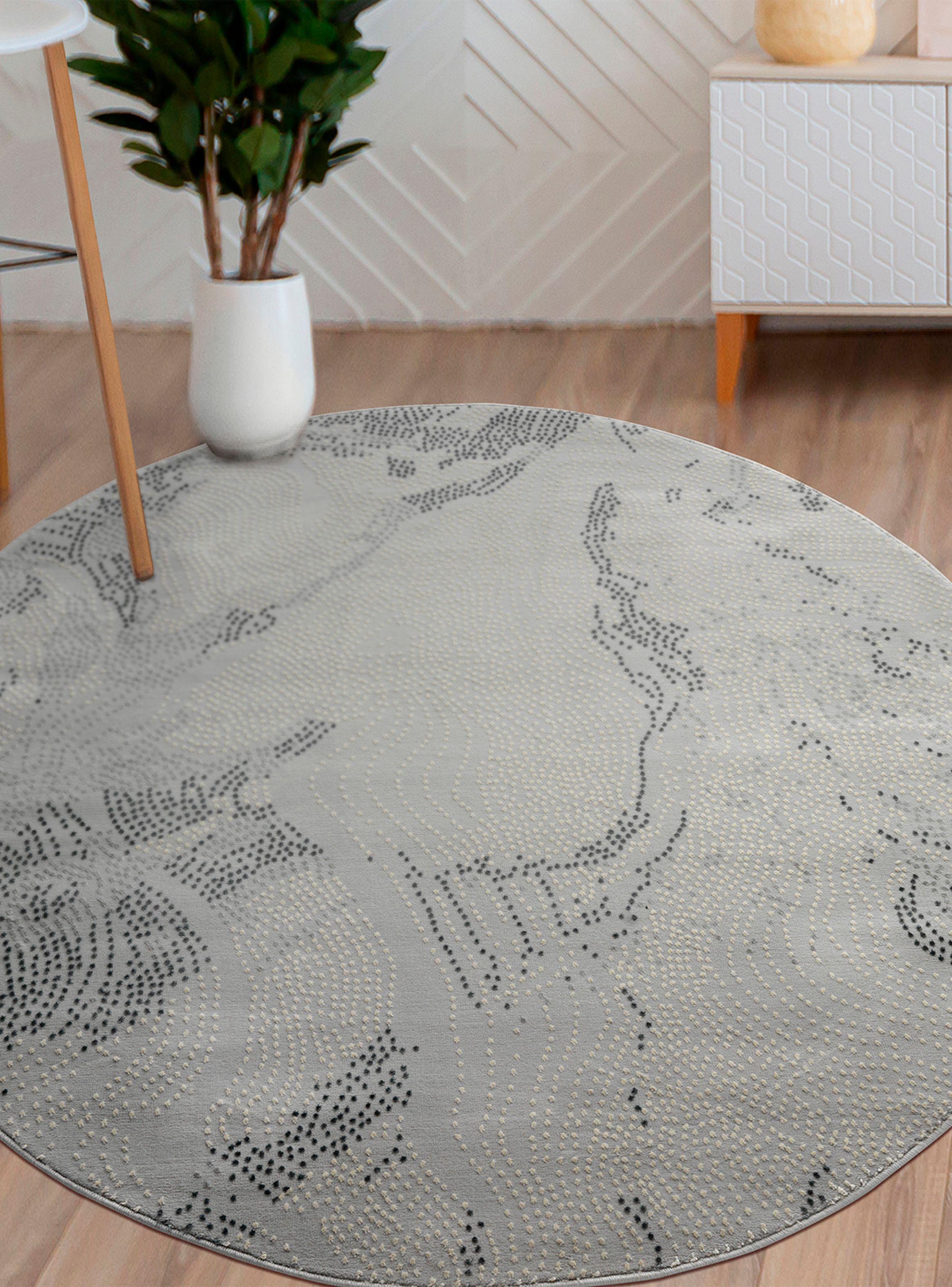 Alfombra Redonda Babil 63 Gris 240 x 240 cm-5