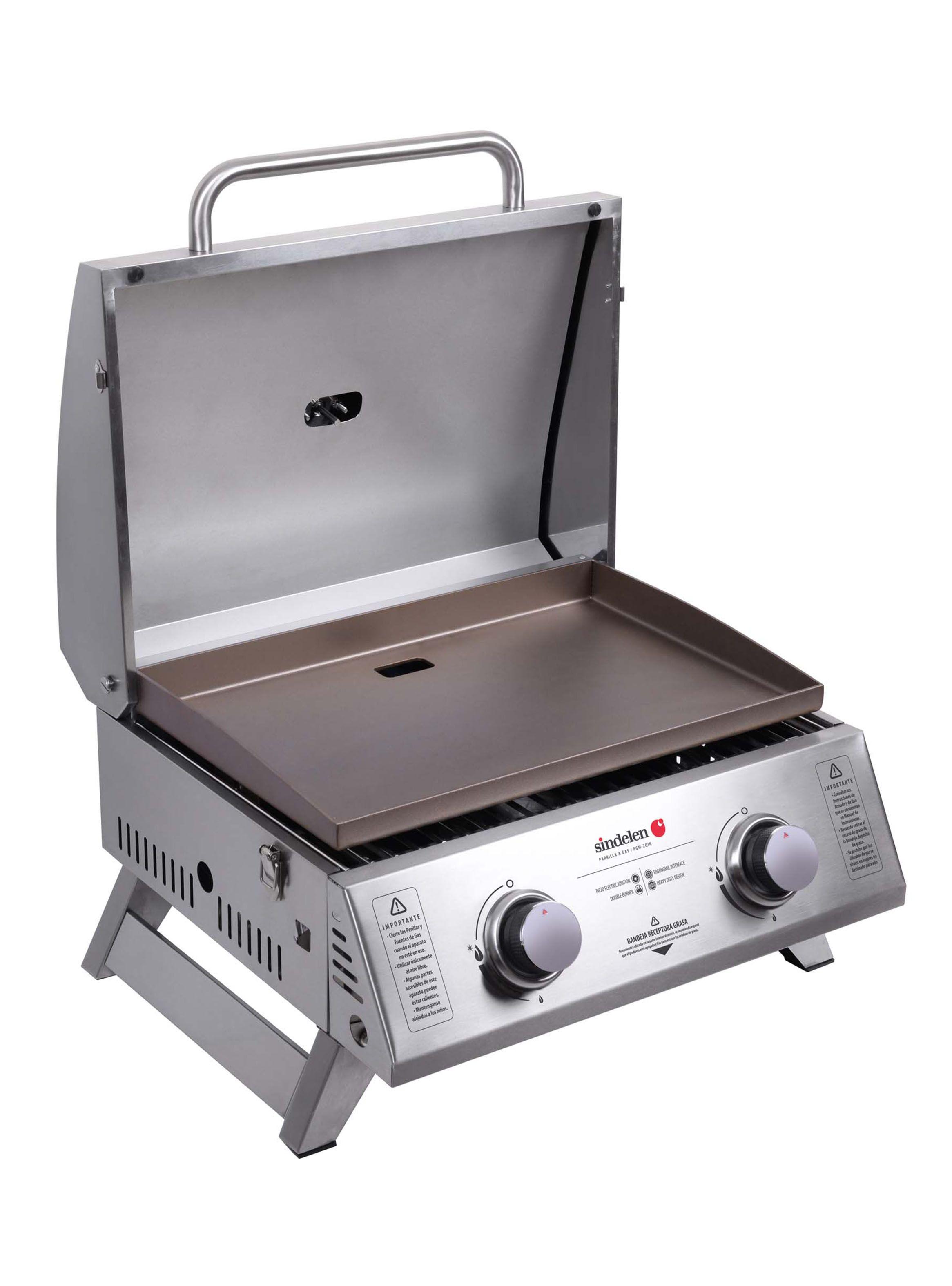 Parrilla a Gas 2 Quemadores inox Pgm-2Qin-3