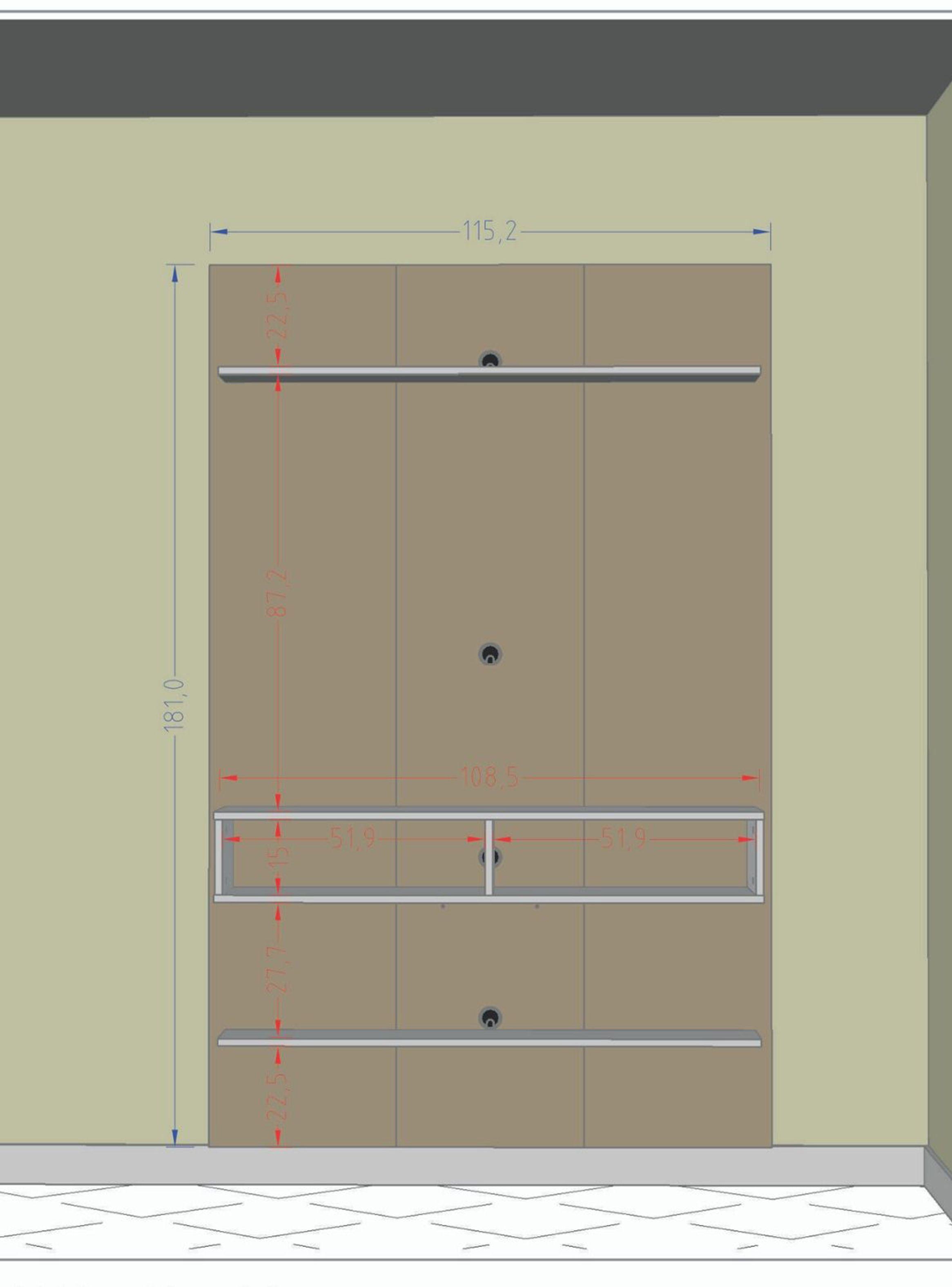 Panel Rack Tv 47" Vega-1