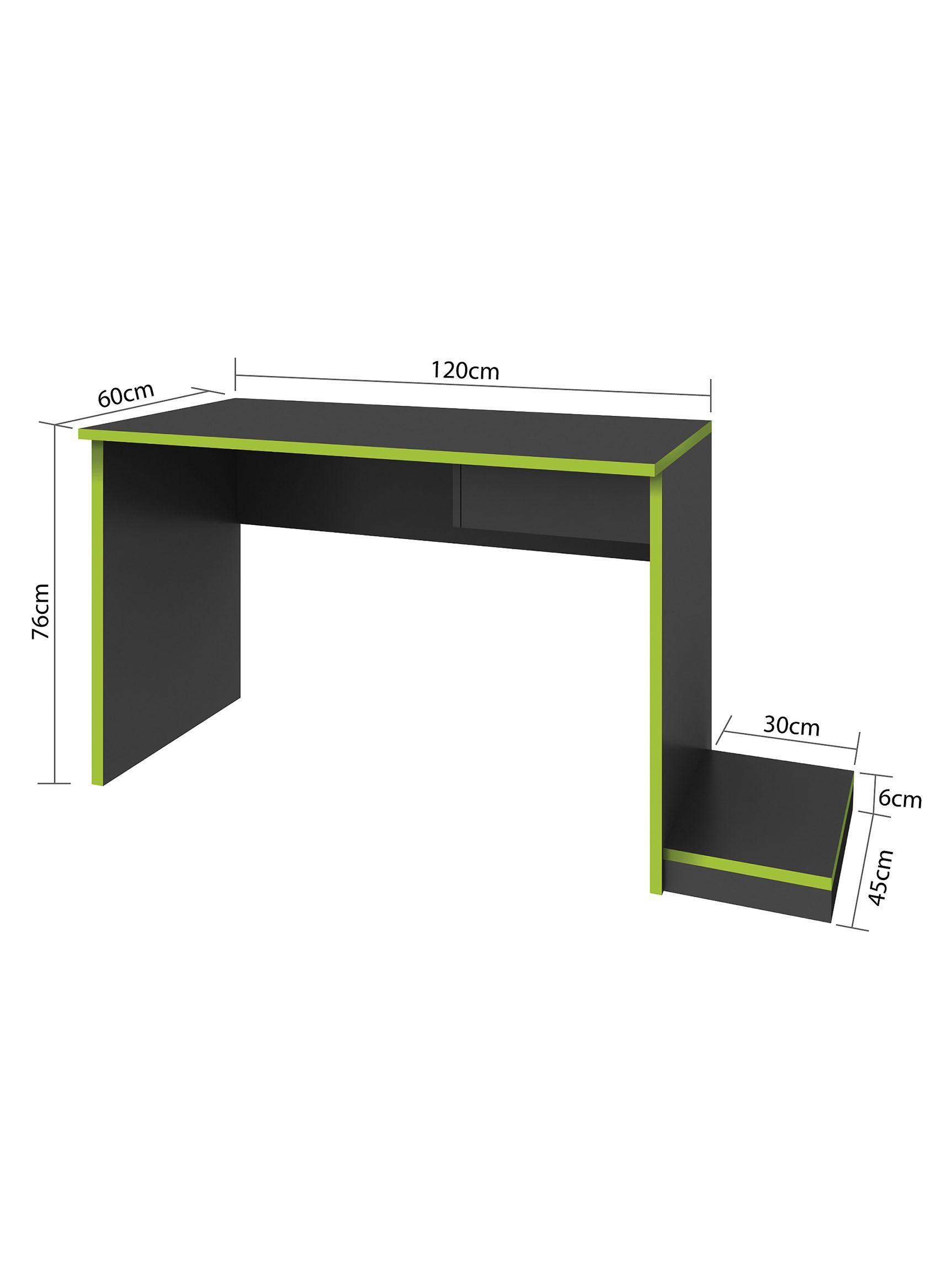 Mesa Gamer MC02 Negro-Verde-3