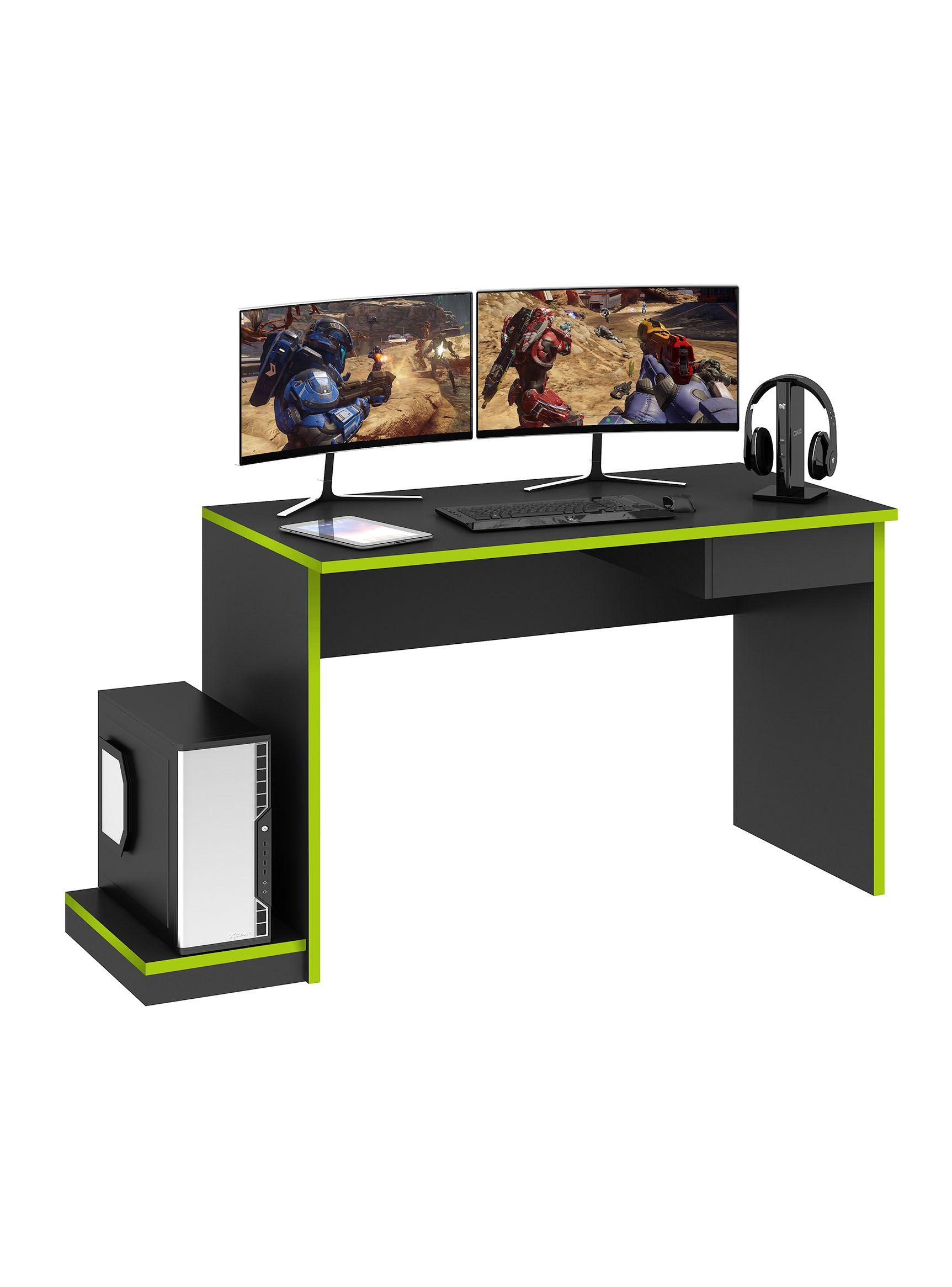 Mesa Gamer MC02 Negro-Verde-5