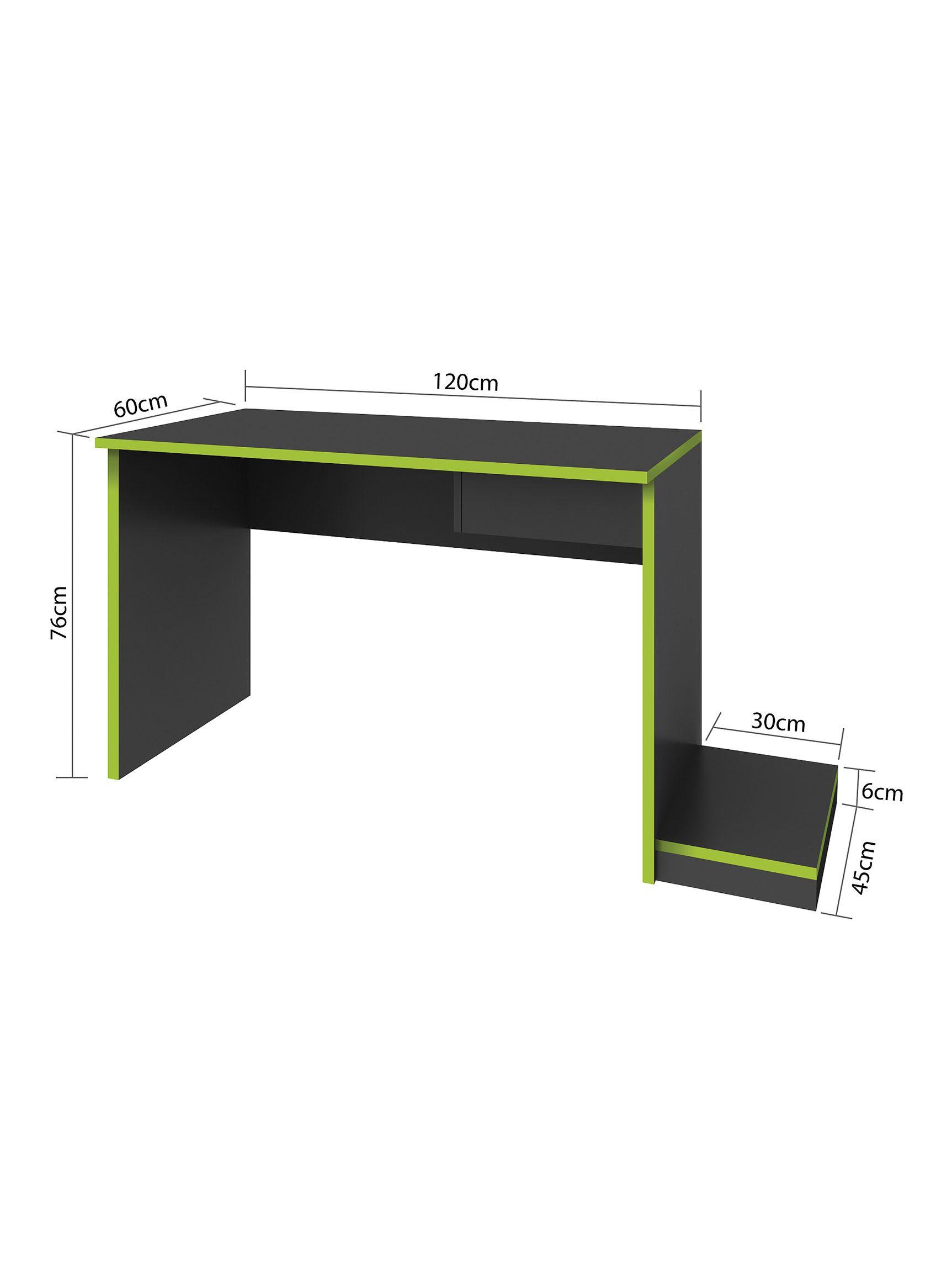 Mesa Gamer MC02 Negro-Verde-2