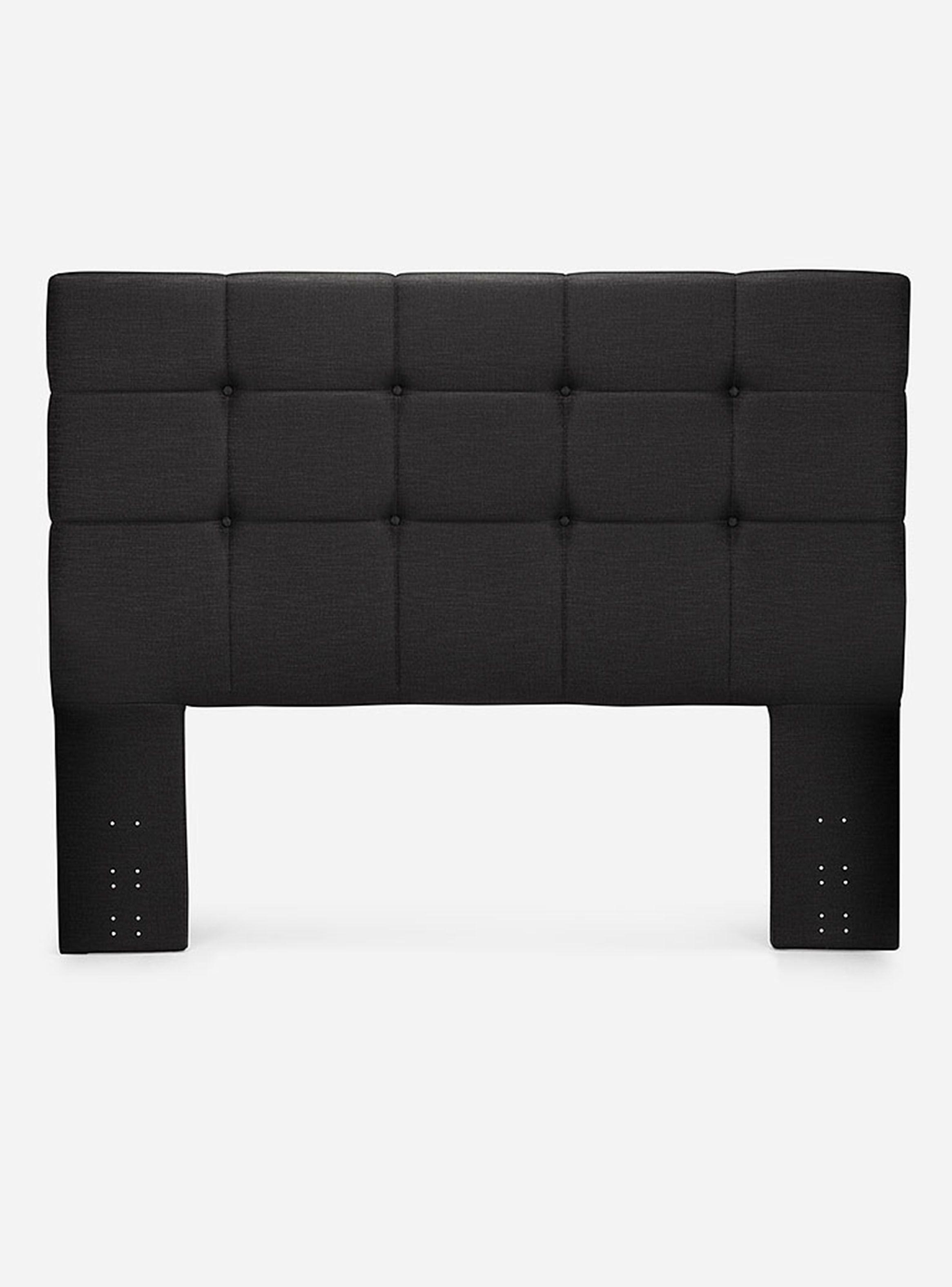 Cama Europea Tempo 2 Plazas Base Dividida + Respaldo Issey Grafito-2