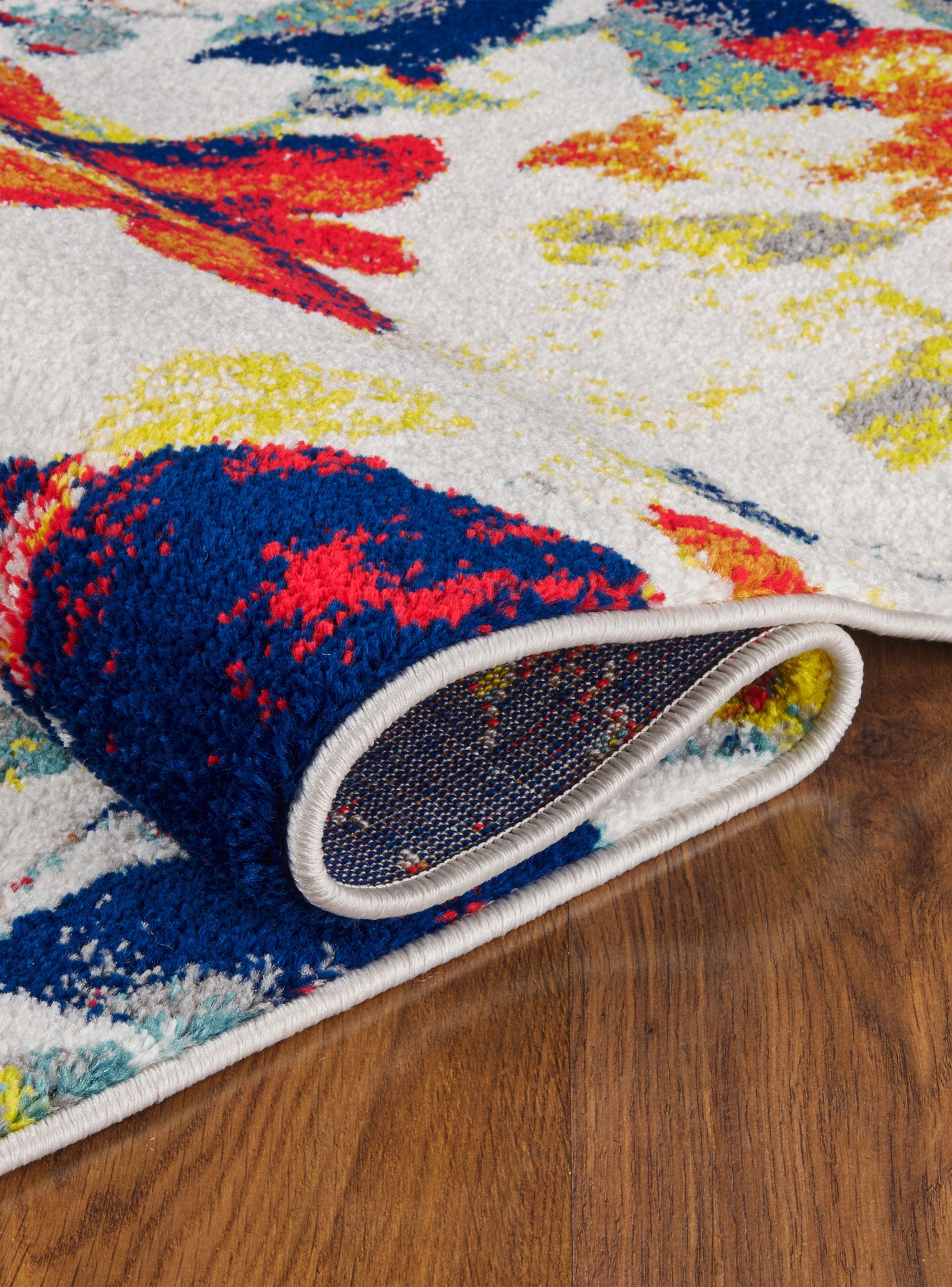 Alfombra Florida Blanca 160 x 210 cm-1