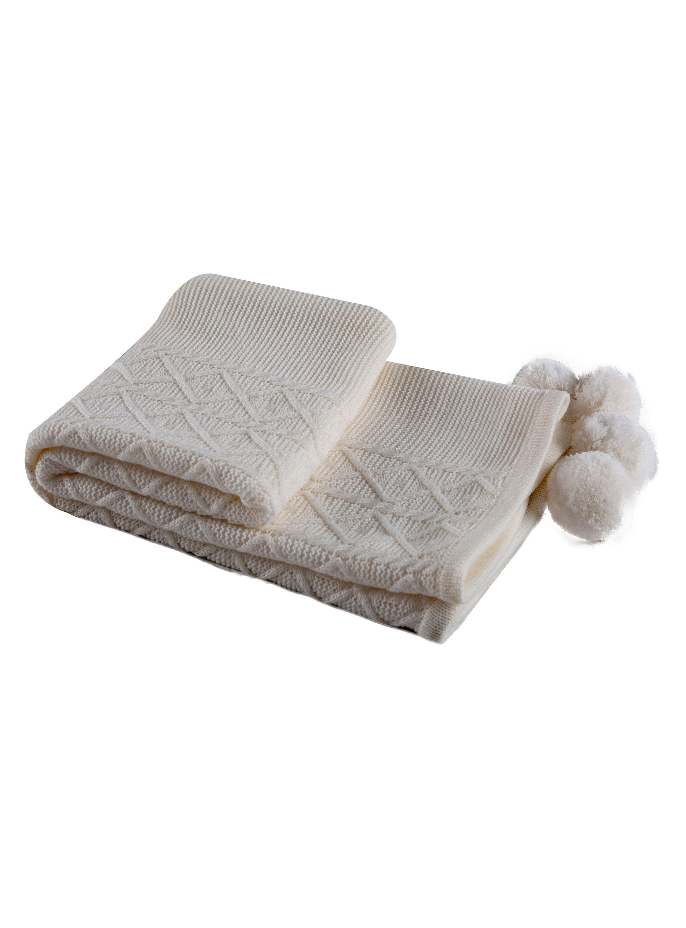 Manta Infantil Pompom 100 x 120 cm-0