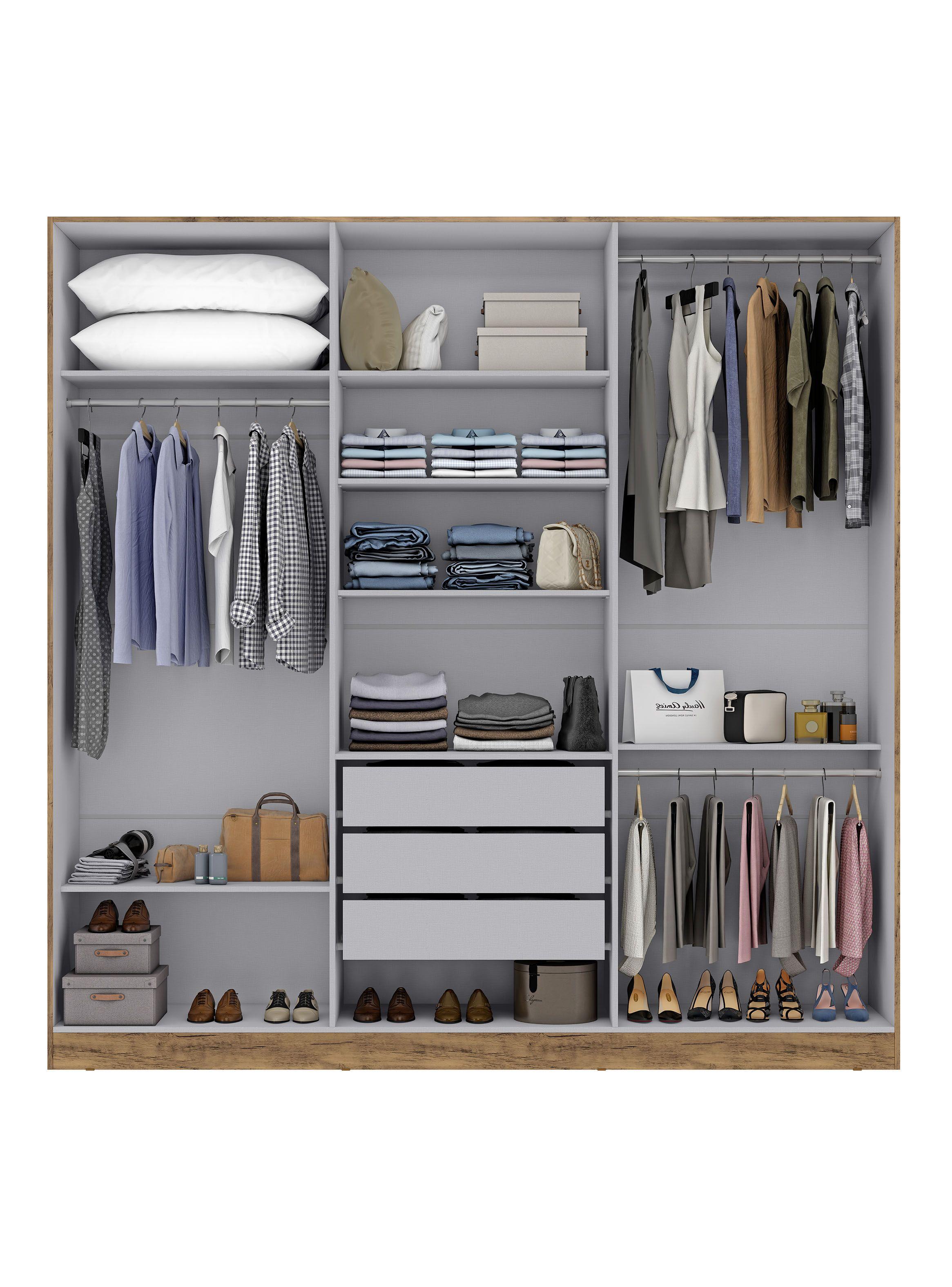 Clóset Toronto 6 Puertas 3 Cajones-2