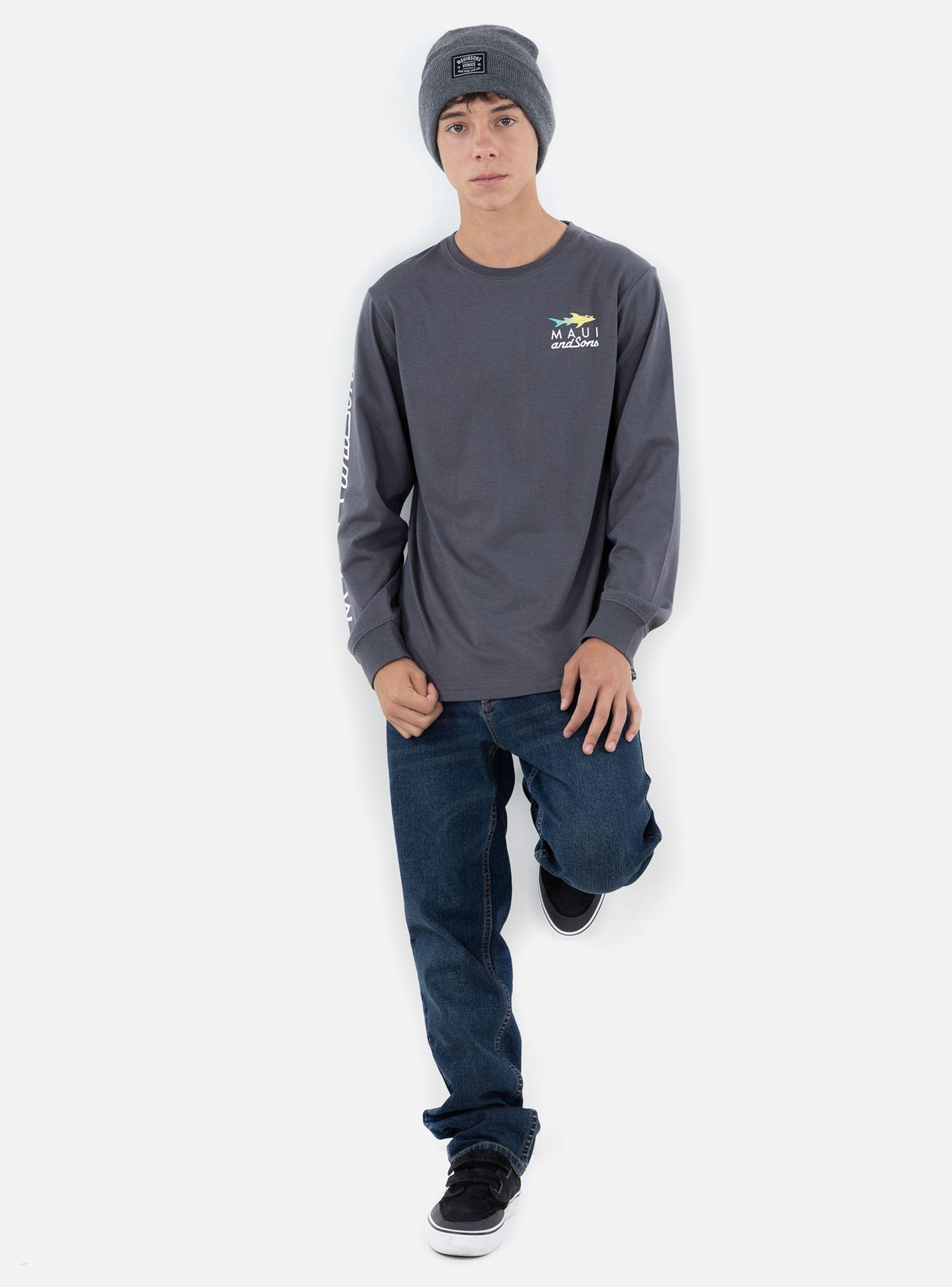 Polerón Manga Larga Gris-3