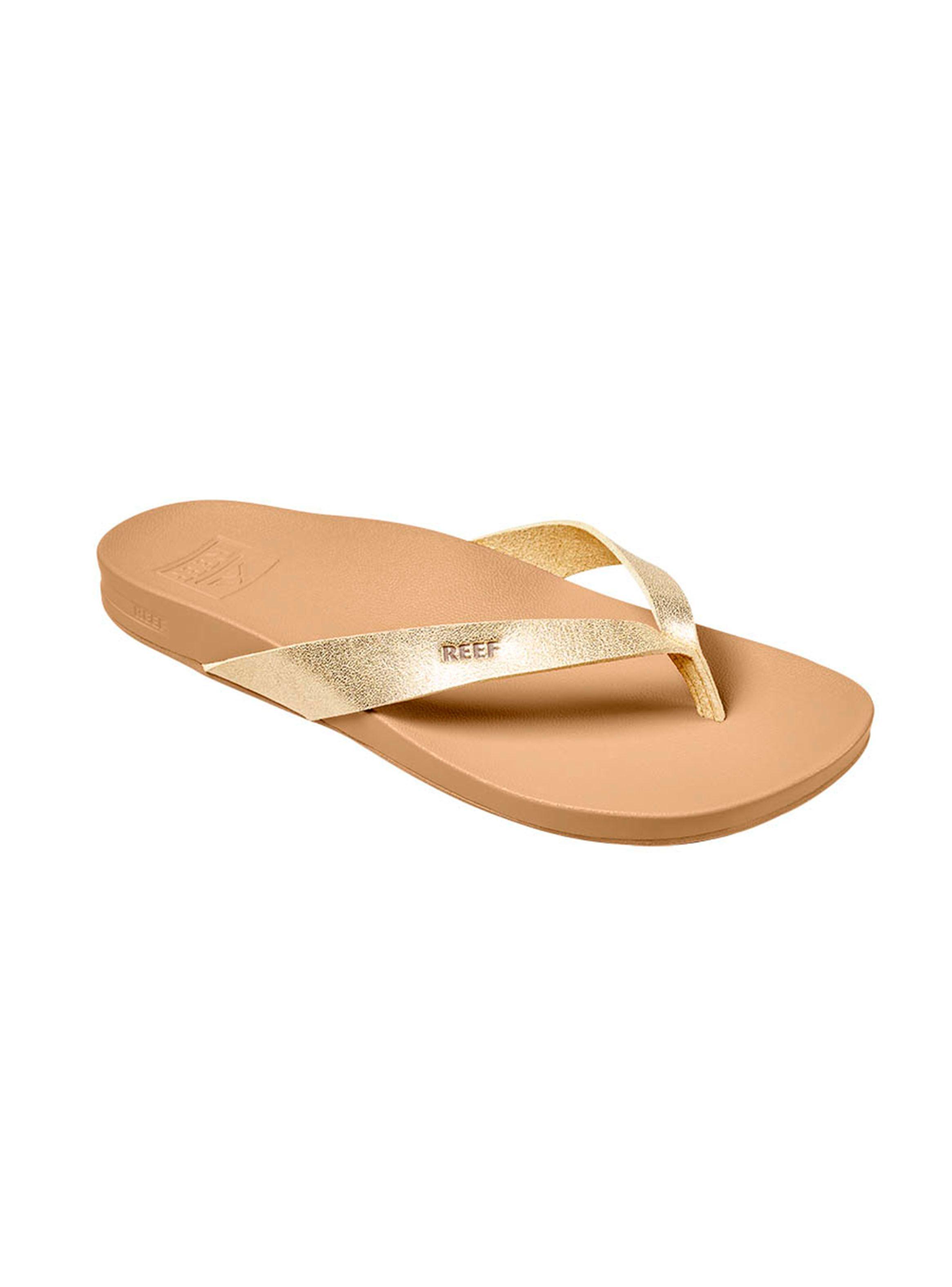 Sandalia Reef Cushion Bounce Court Dorado Mujer-1