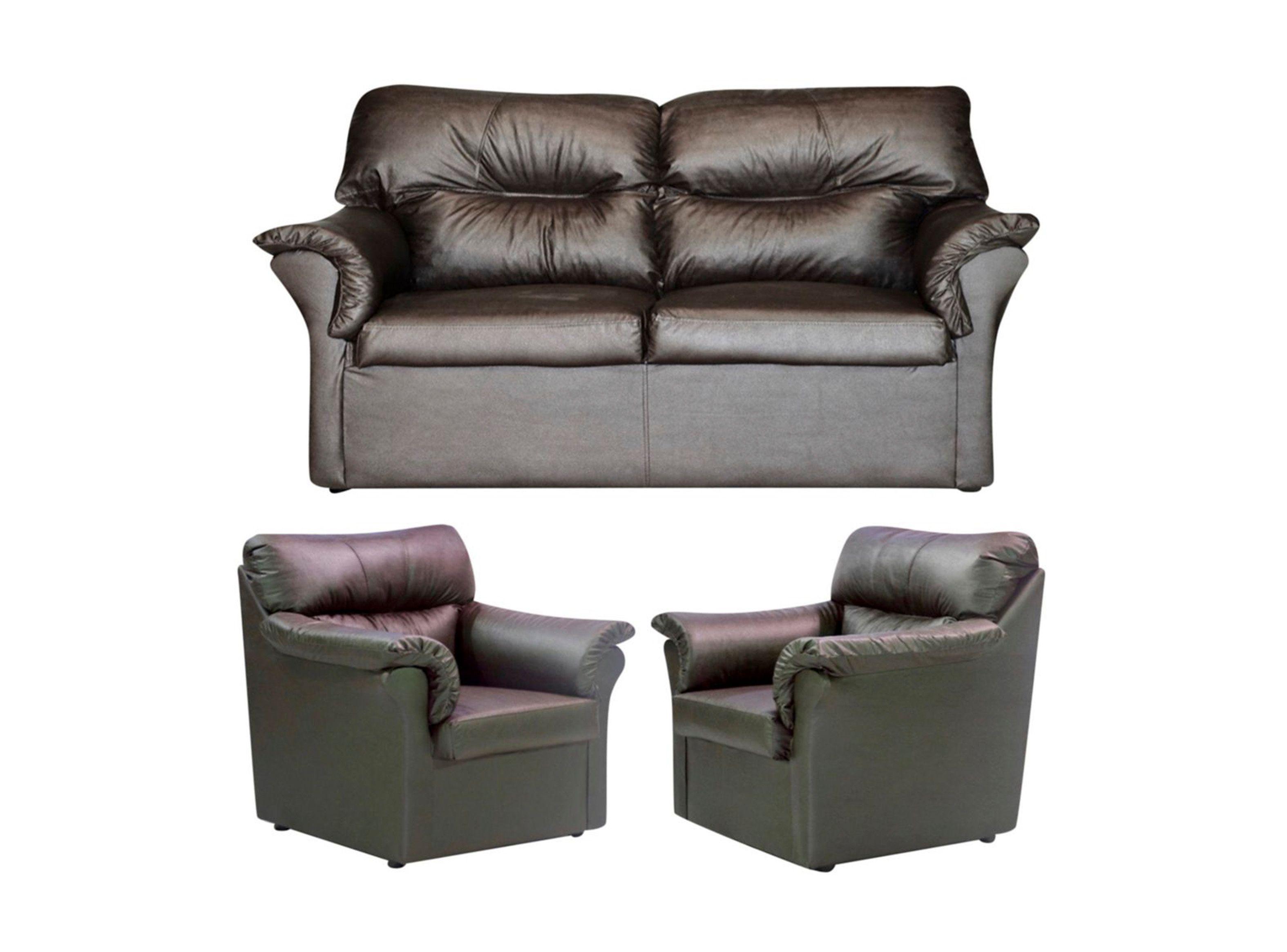 Juego Living Sorrento Ecocuero 2C + 2 Sillones Cabsur-0