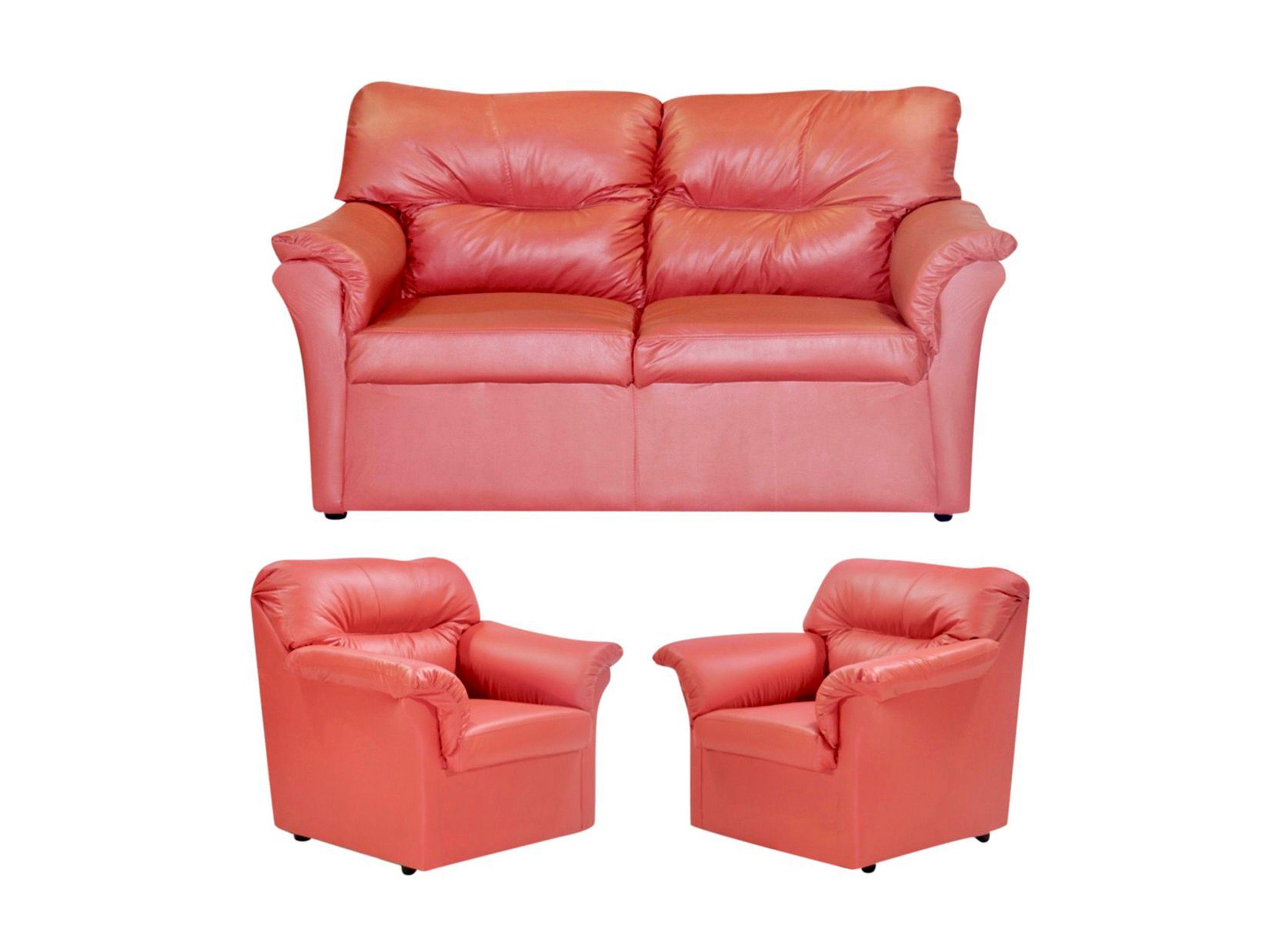 Juego Living Sorrento Ecocuero 2C + 2 Sillones Cabsur-0