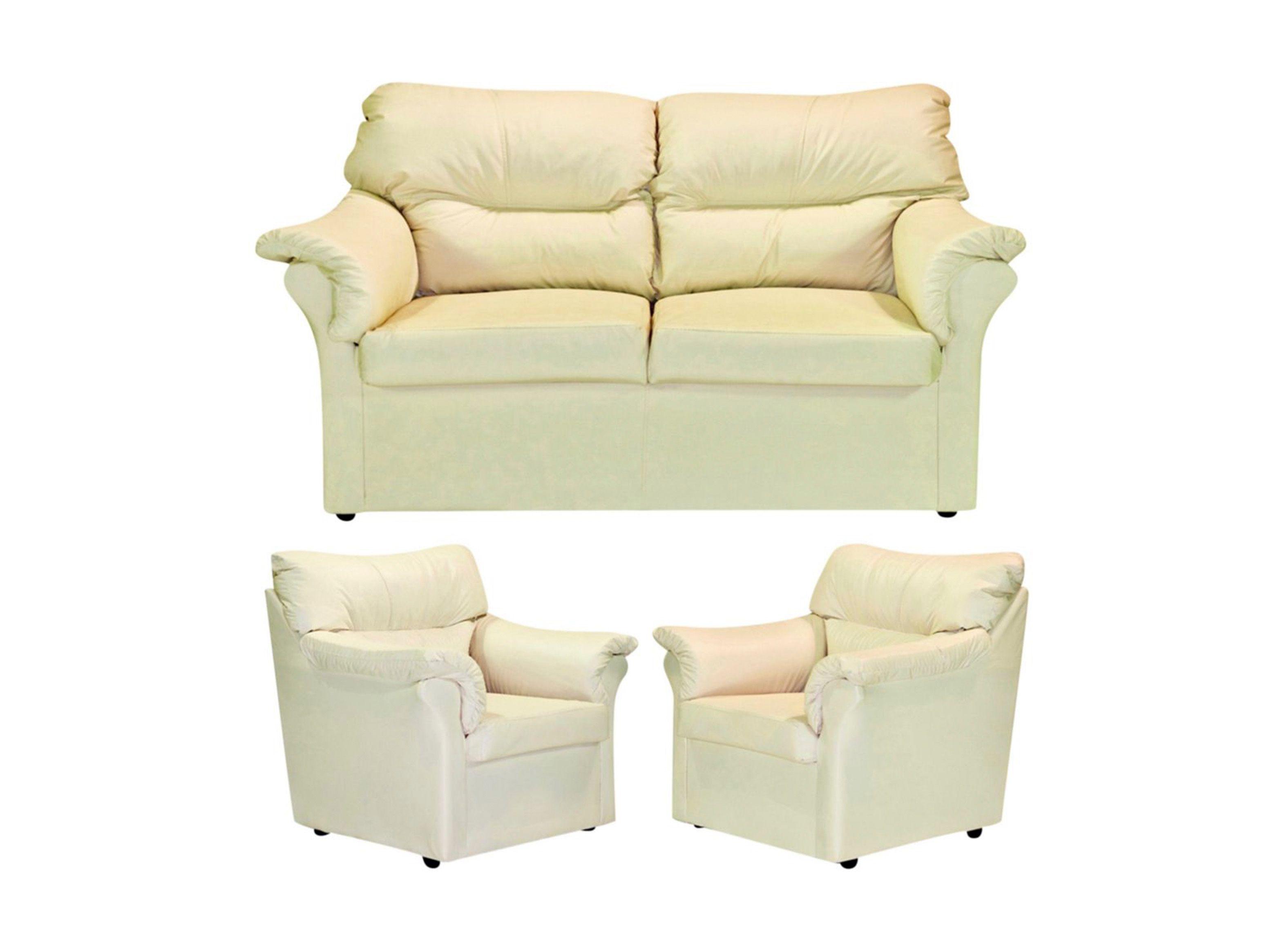 Juego Living Sorrento Ecocuero 2C + 2 Sillones Cabsur-0