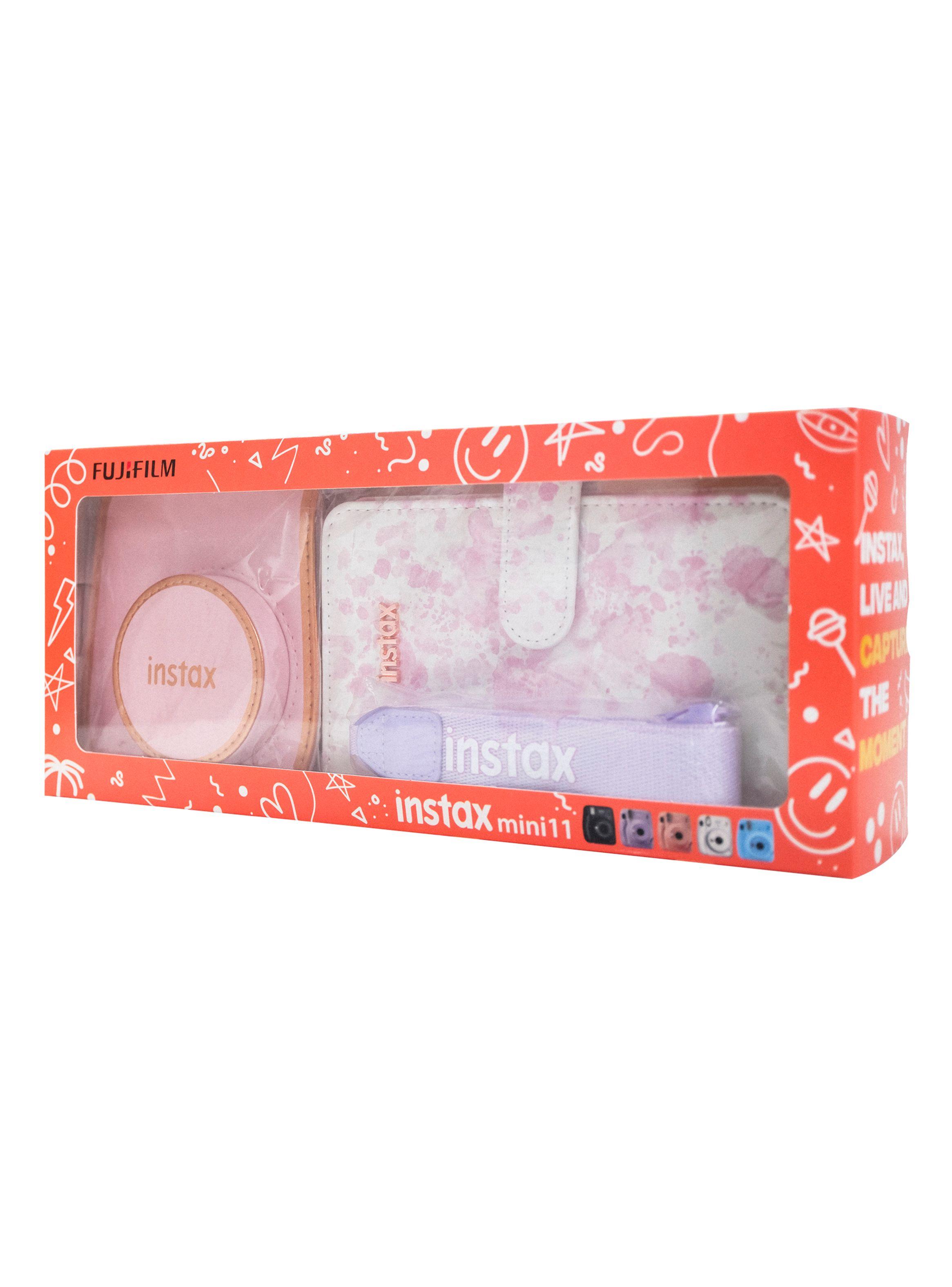 Kit Accesorios Instax Estuche + Álbum + Correa Rosado-2