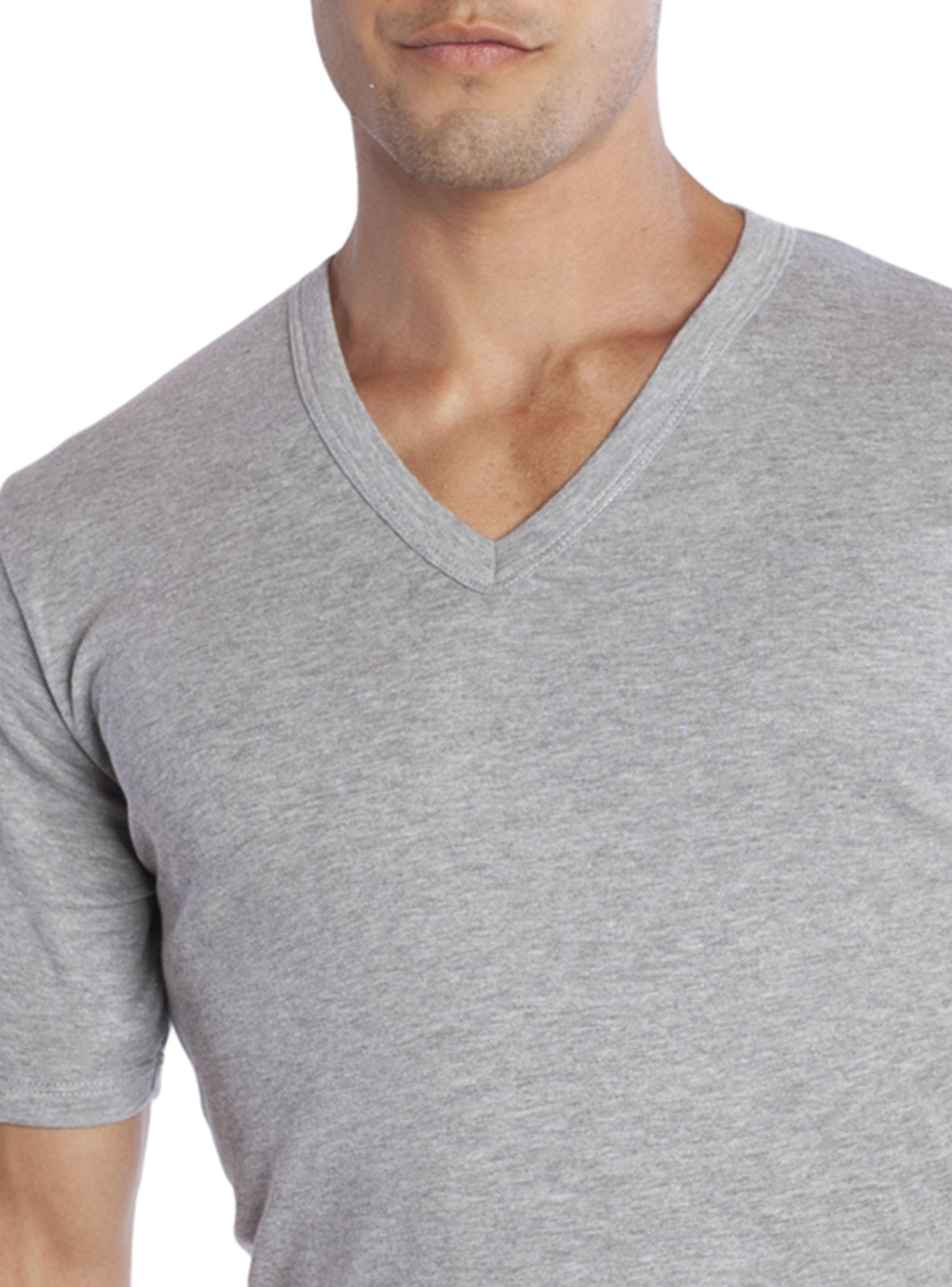 Camiseta Cuello V Manga Corta-1