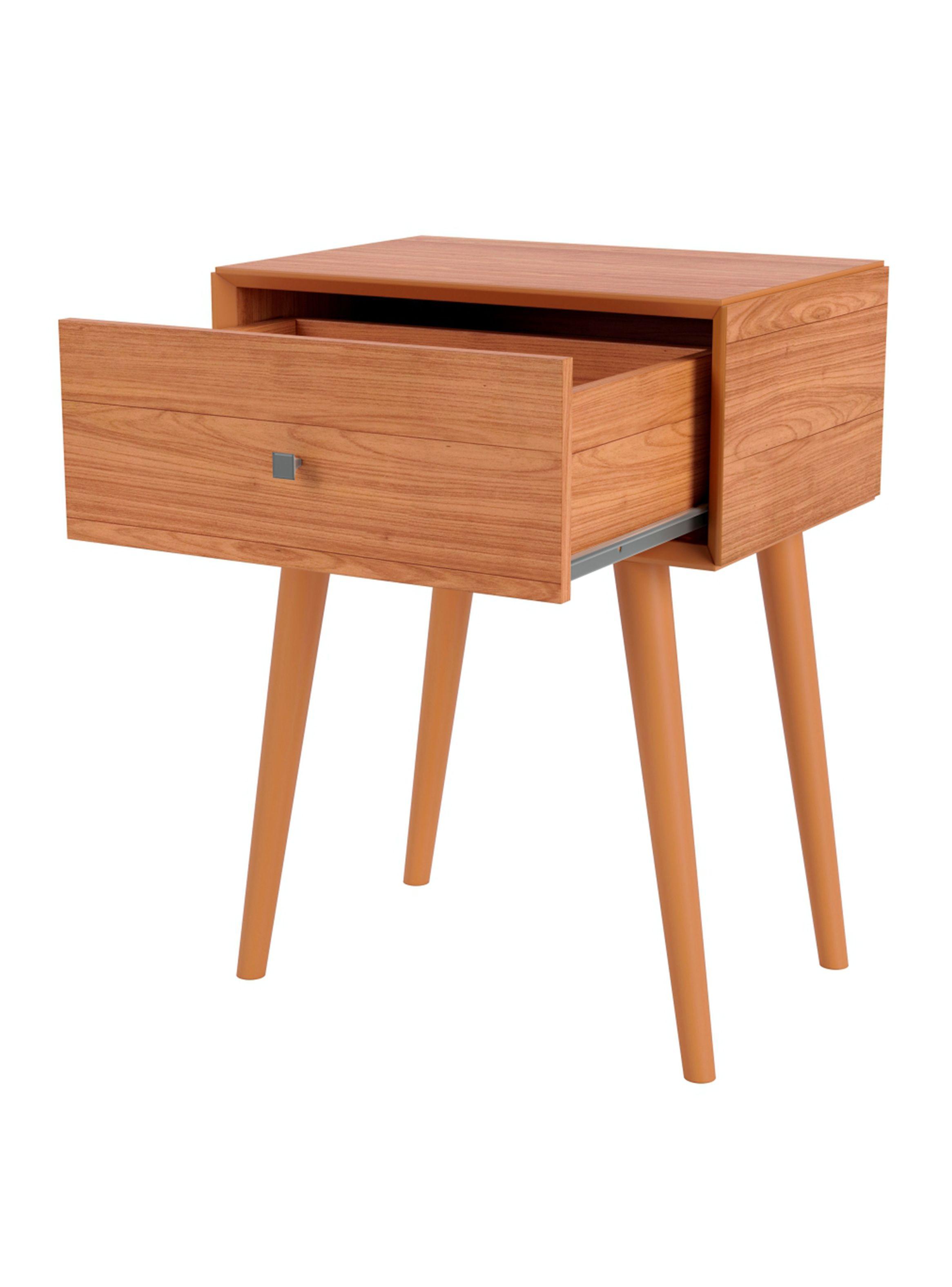 Velador Tw49 1 Cajón Castaño-2