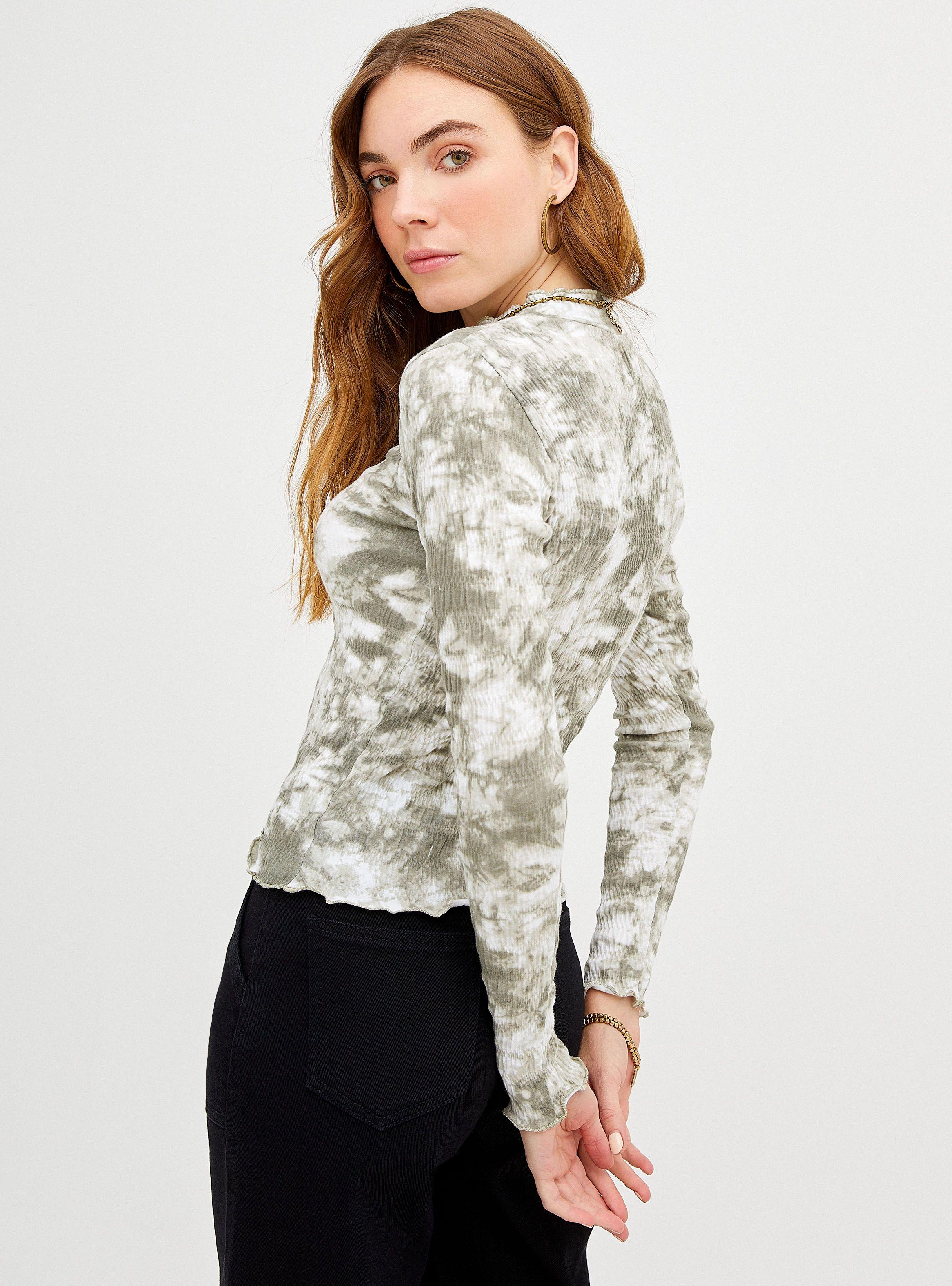 Polera con Cuello Estampado Tie Dye-1