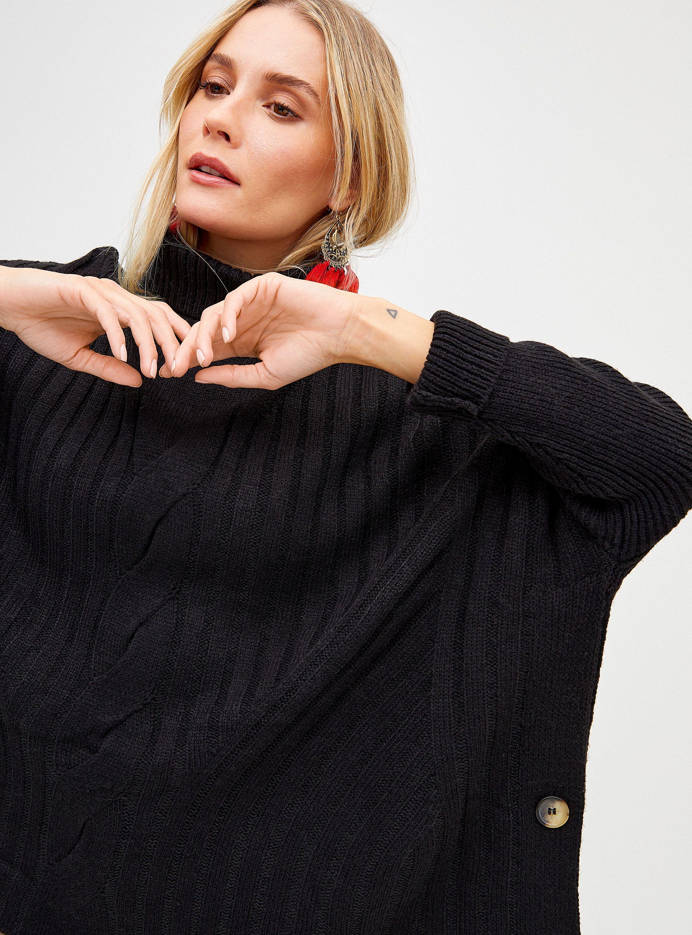 Sweater con Botones Al Costado Calce Relajado-2