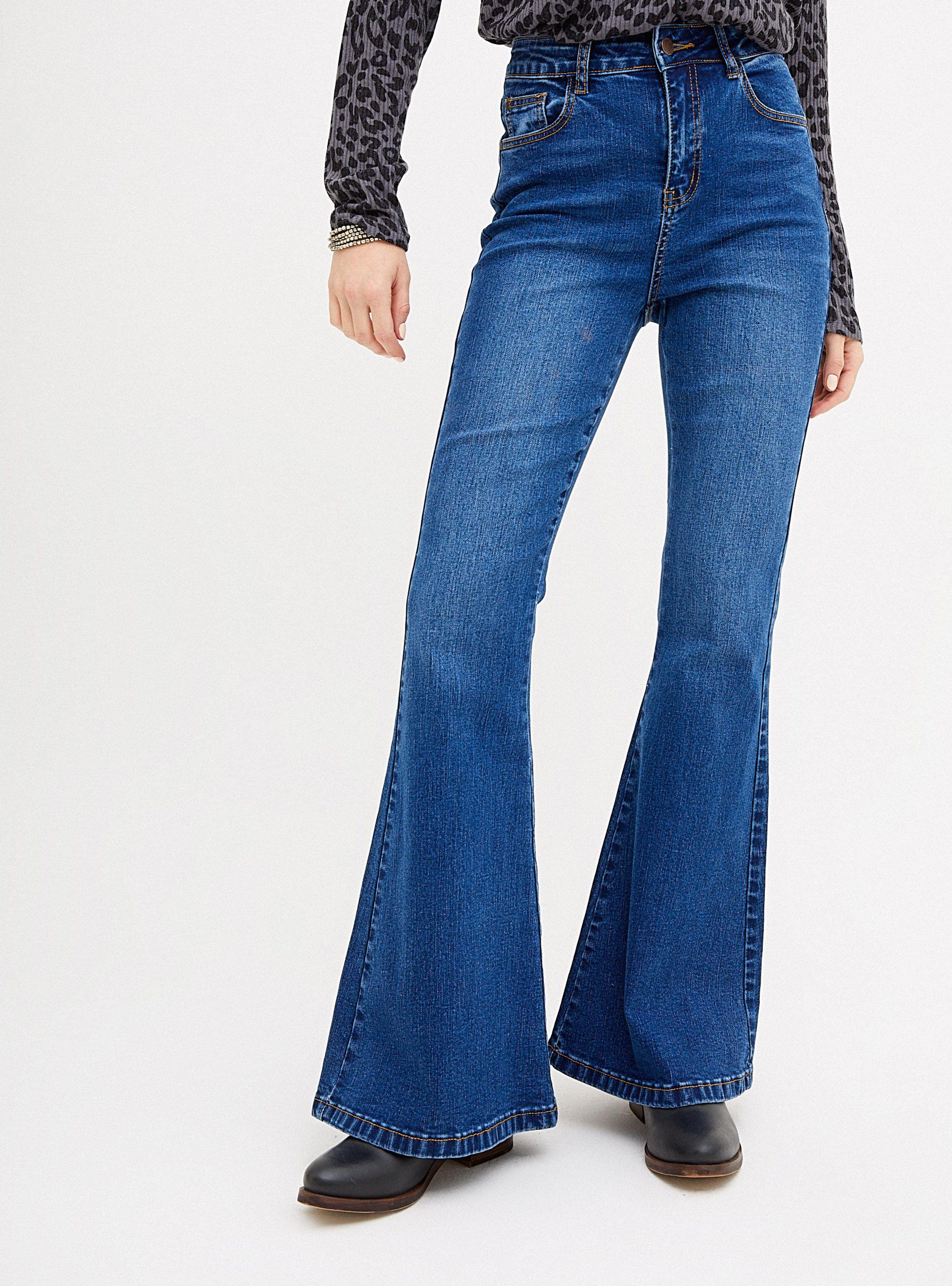 Jeans Pata Ancha Desde La Rodilla-0