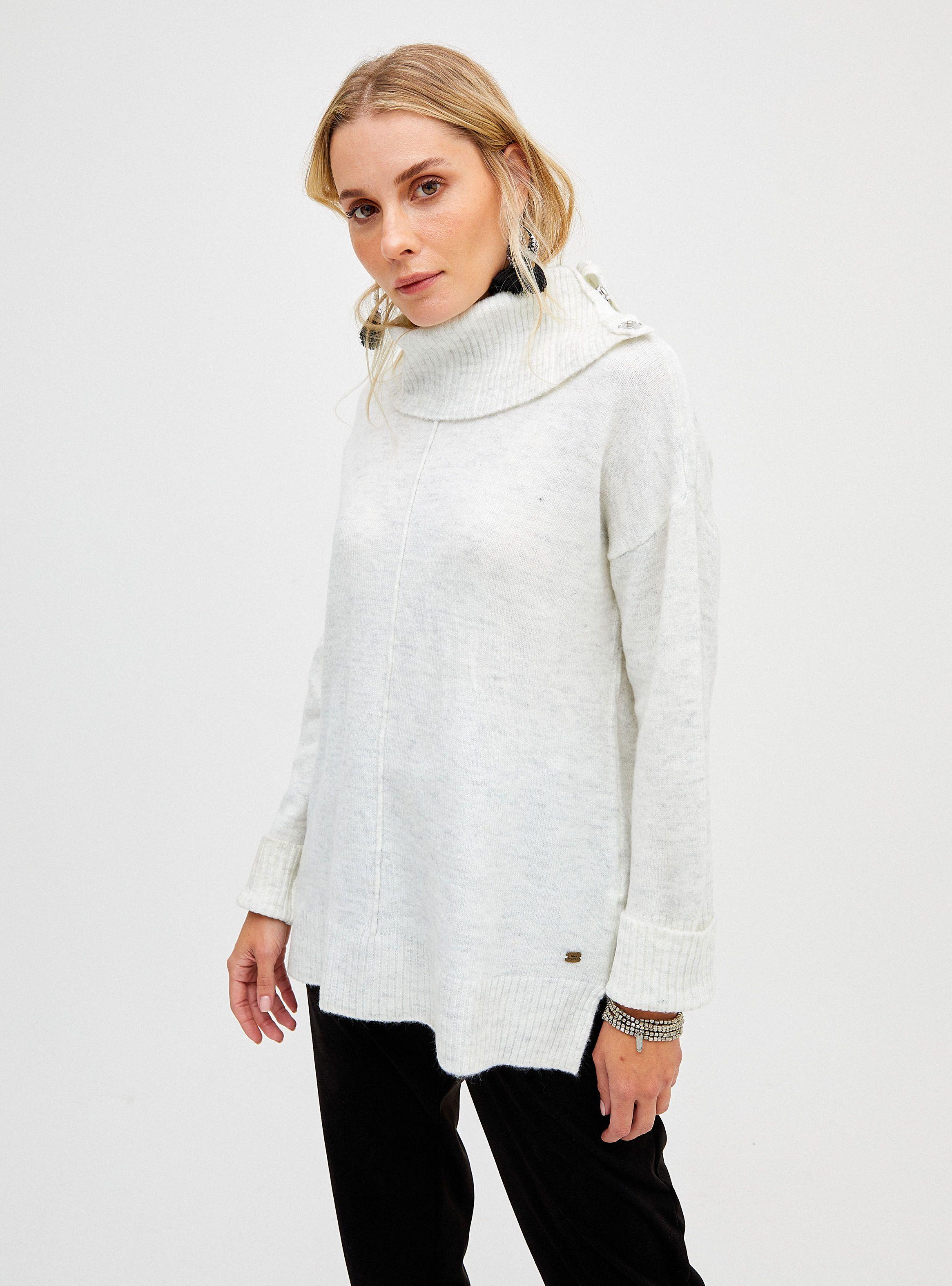 Sweater Relajado Manga Caída-0