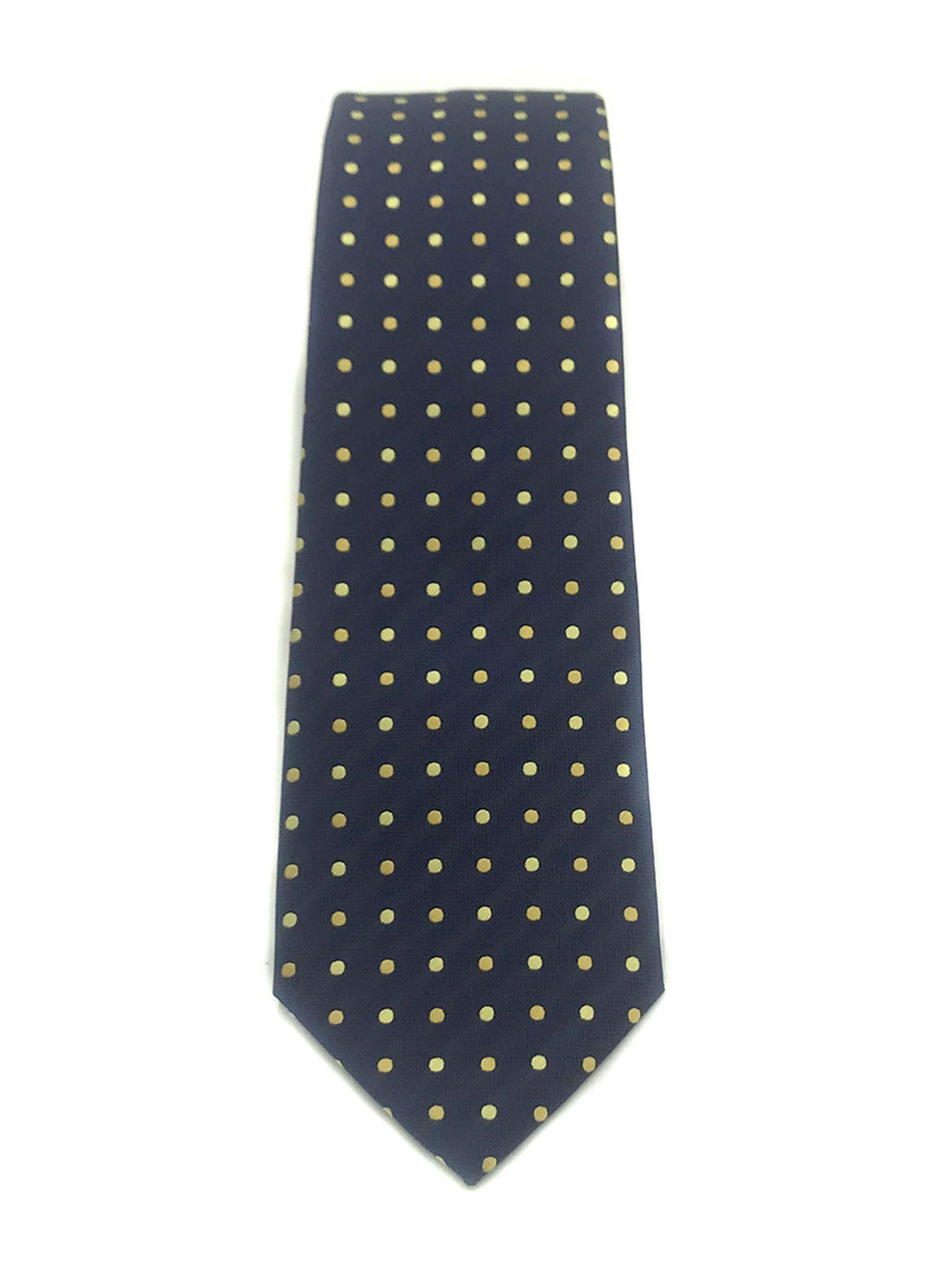 Corbata Compagnia Della Seta Microfibra 8 cm Punto Amarillo-1