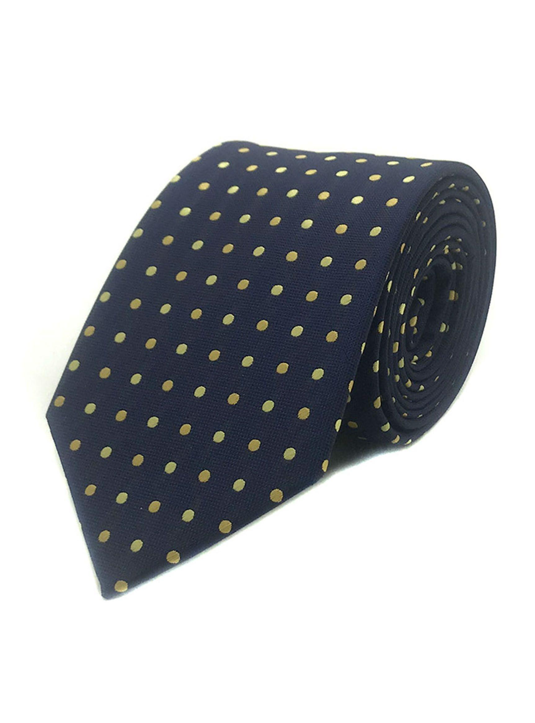 Corbata Compagnia Della Seta Microfibra 8 cm Punto Amarillo-0