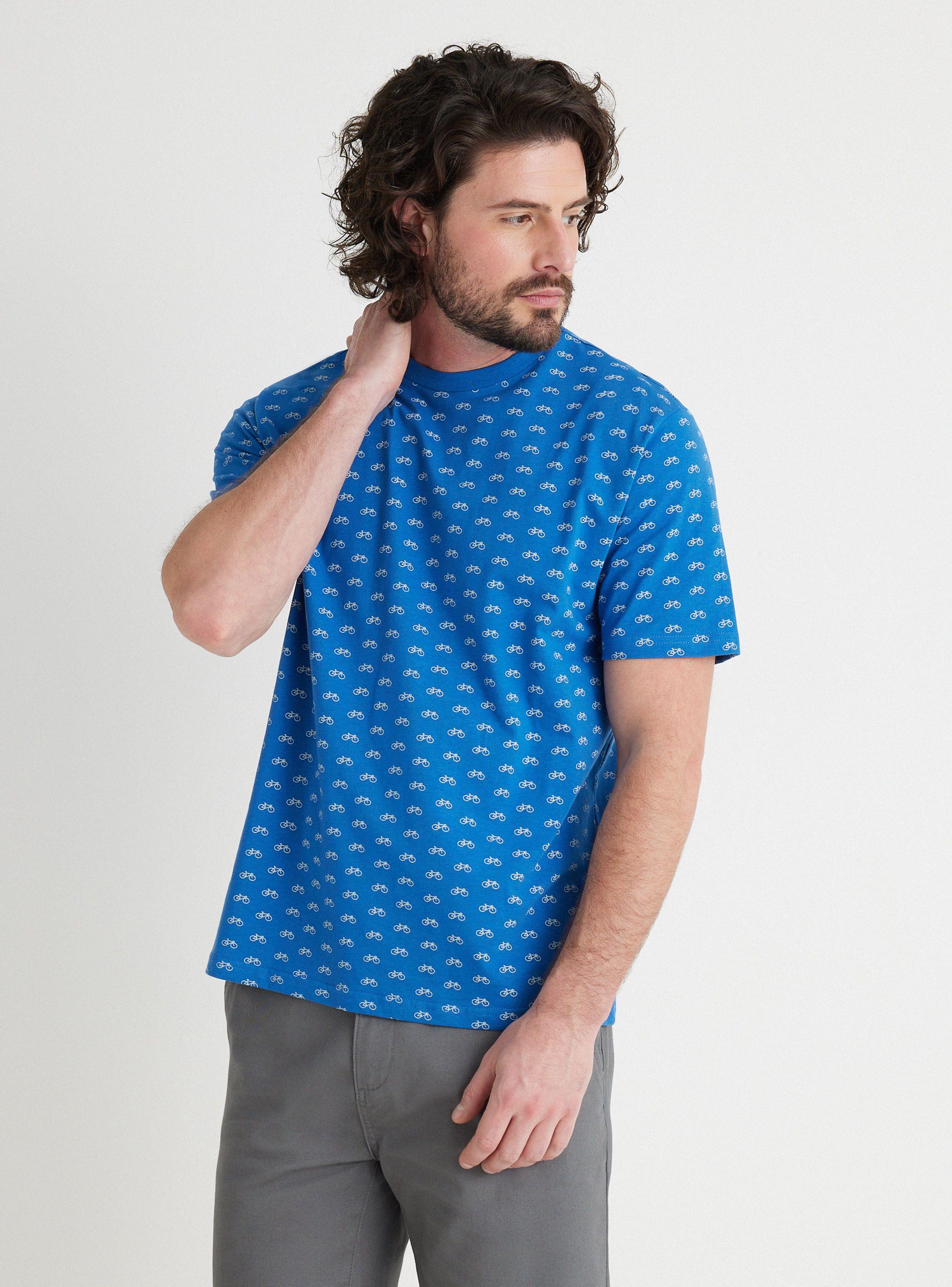 Polera Manga Corta Mini Print Cuello Redondo-0