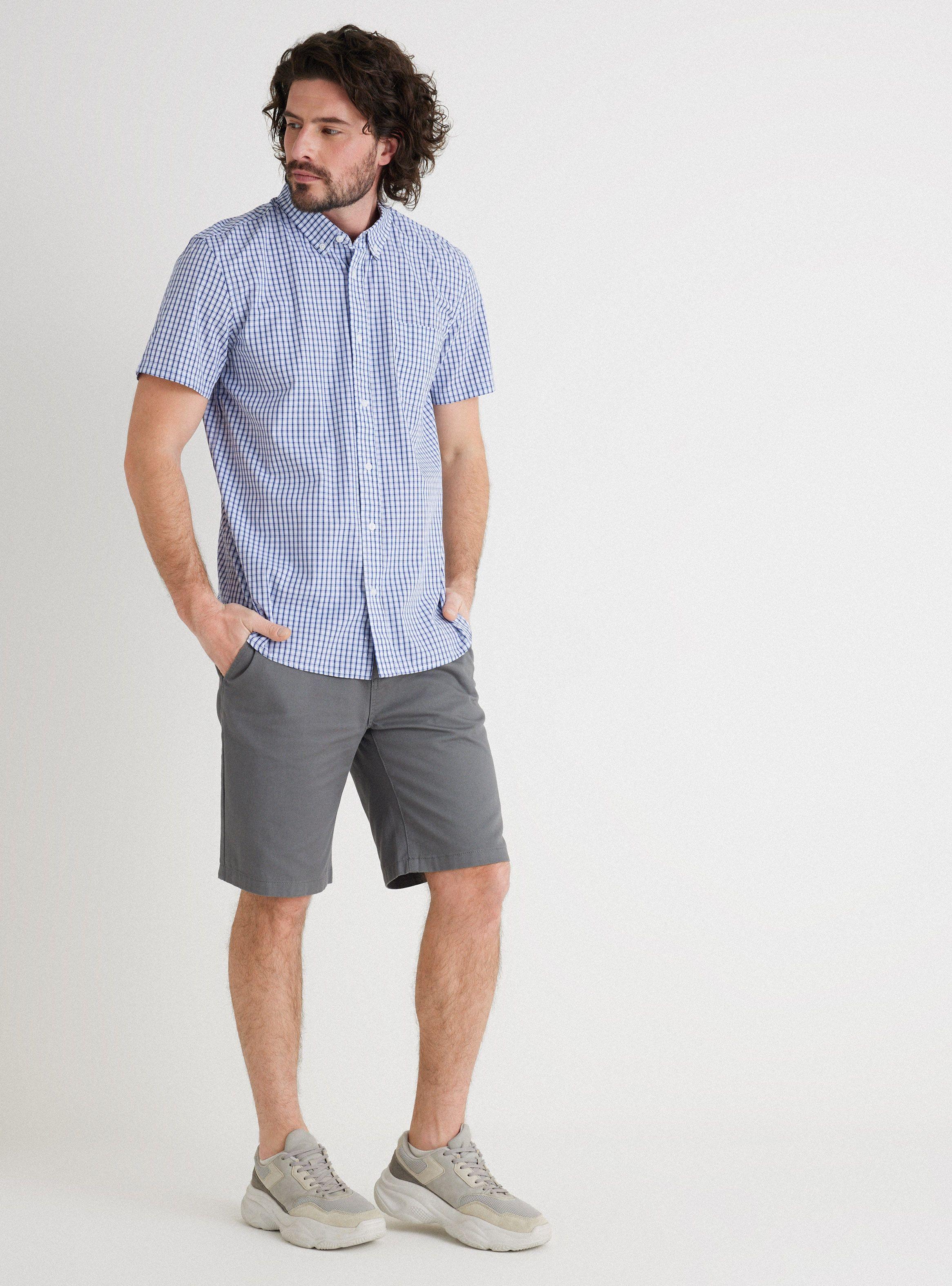 Camisa Manga Corta Poplin Cuadros-4