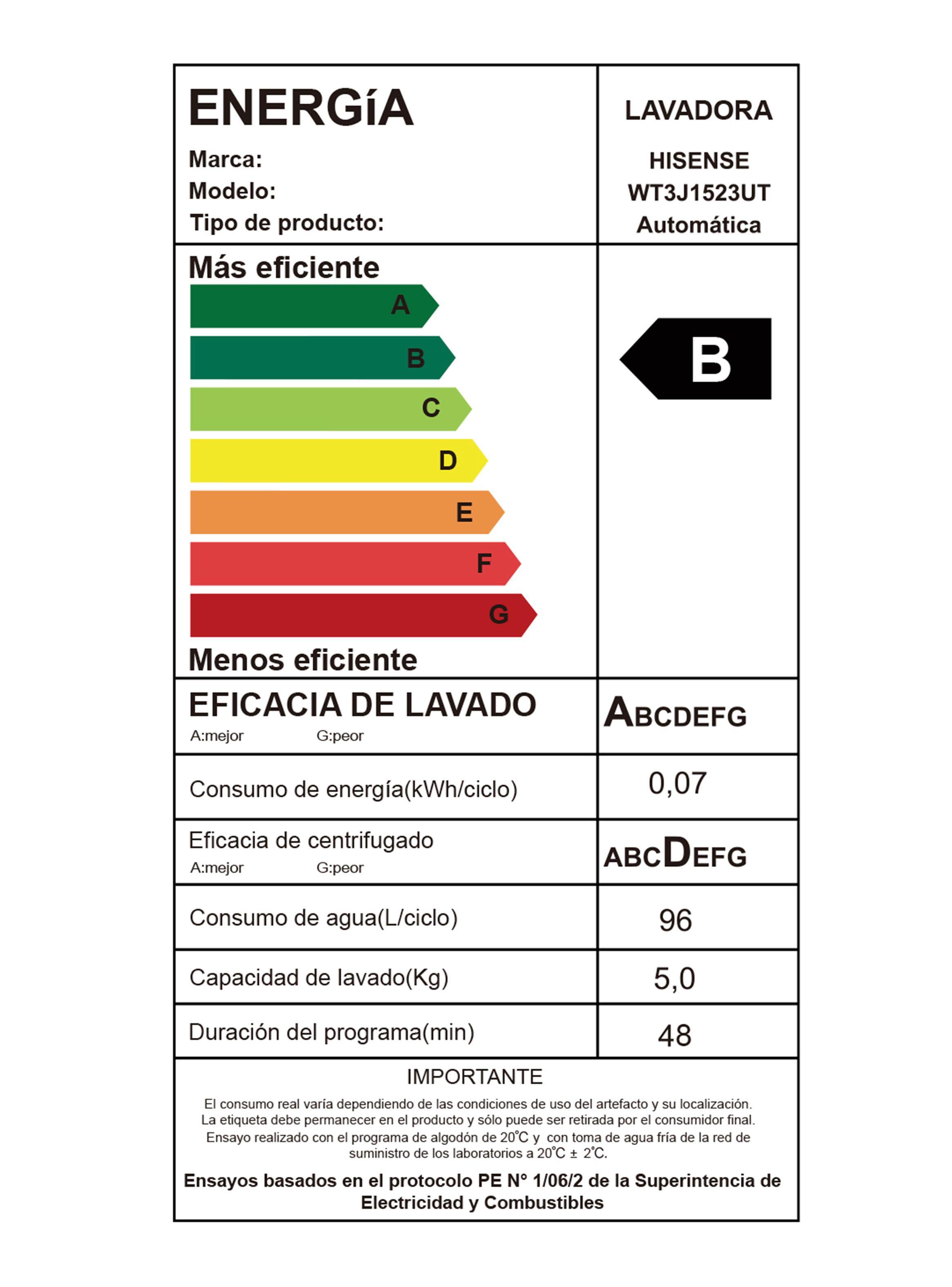 Lavadora Carga Superior 15 Kg WT3J1523UT-7