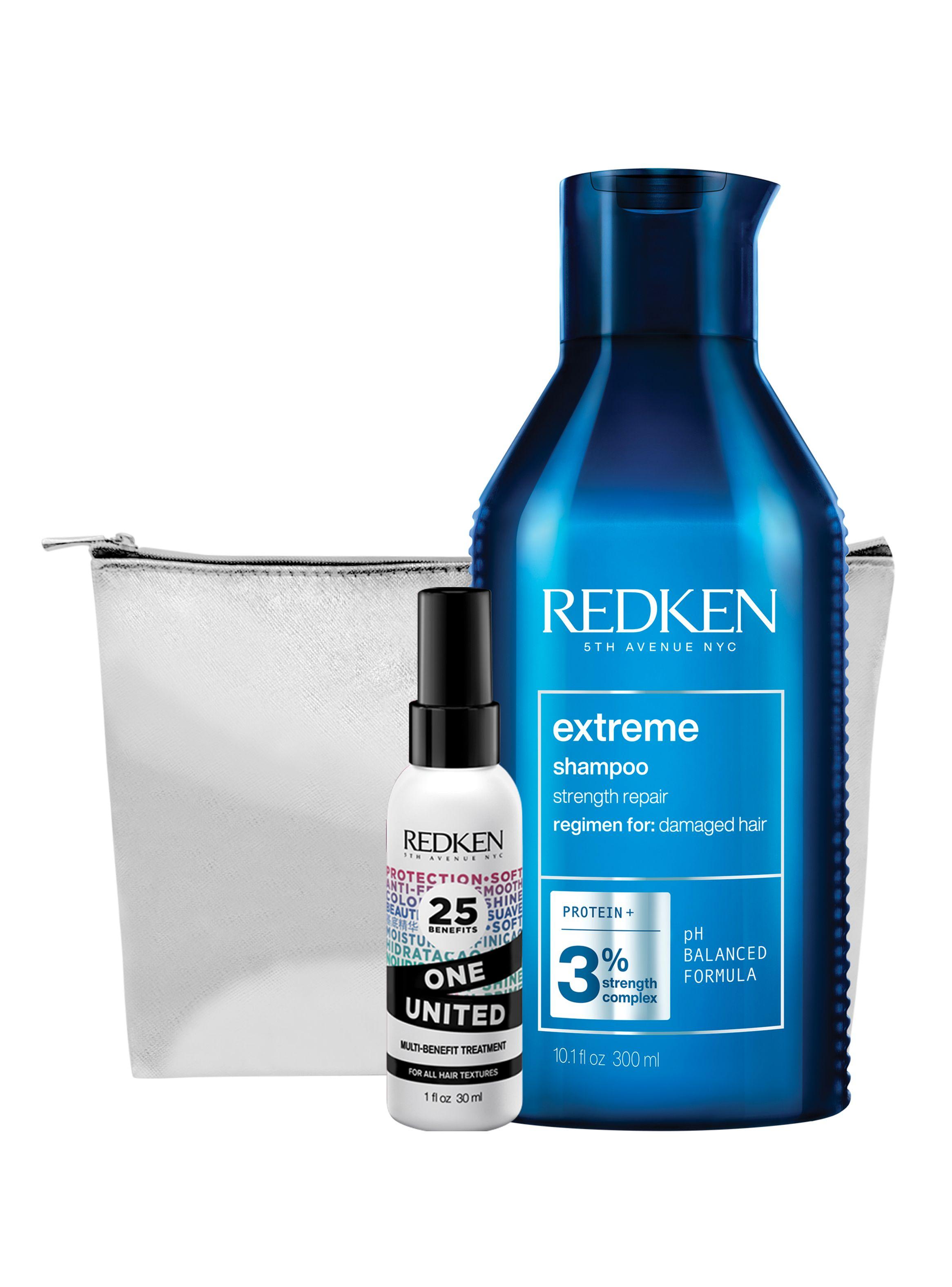 Set Reparacion Cabello Dañado Shampoo Extreme 300 ml + Spray One United 30 ml-0