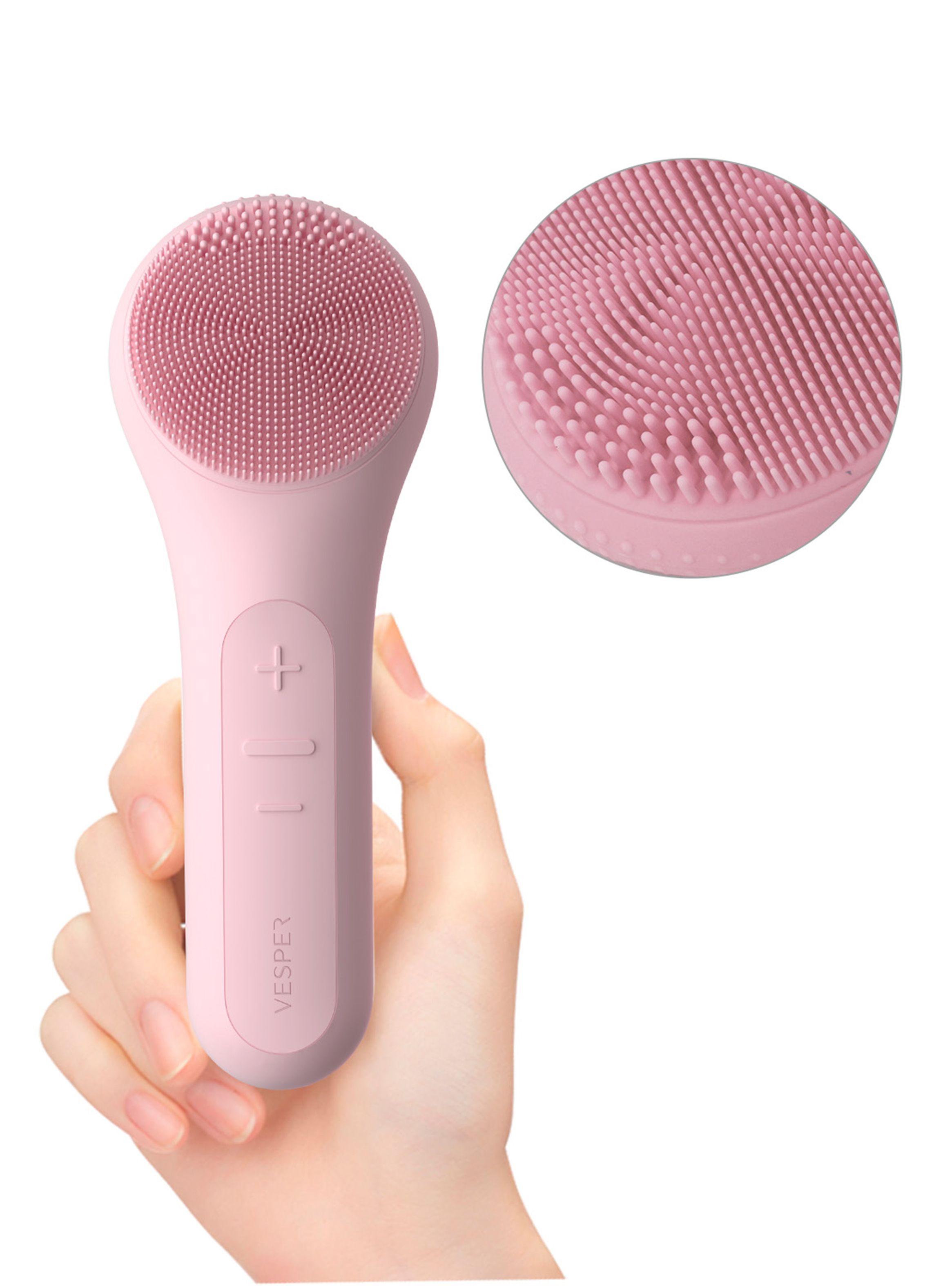 Cepillo Limpieza Facial sónico con calor Rosado FV-011 Vesper-4