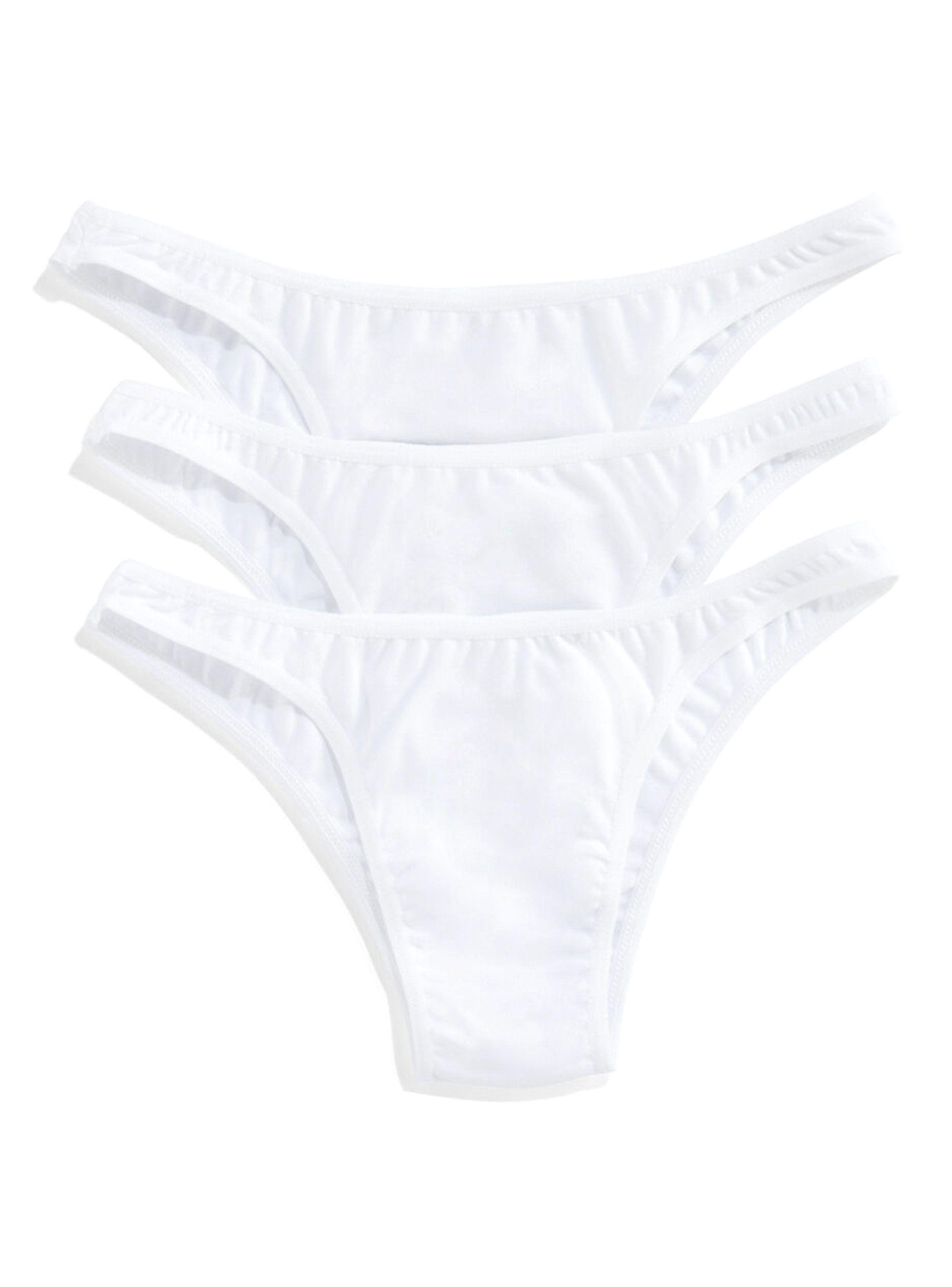Pack 3 Calzones Blancos Brazilien Algodón Women'Secret-0