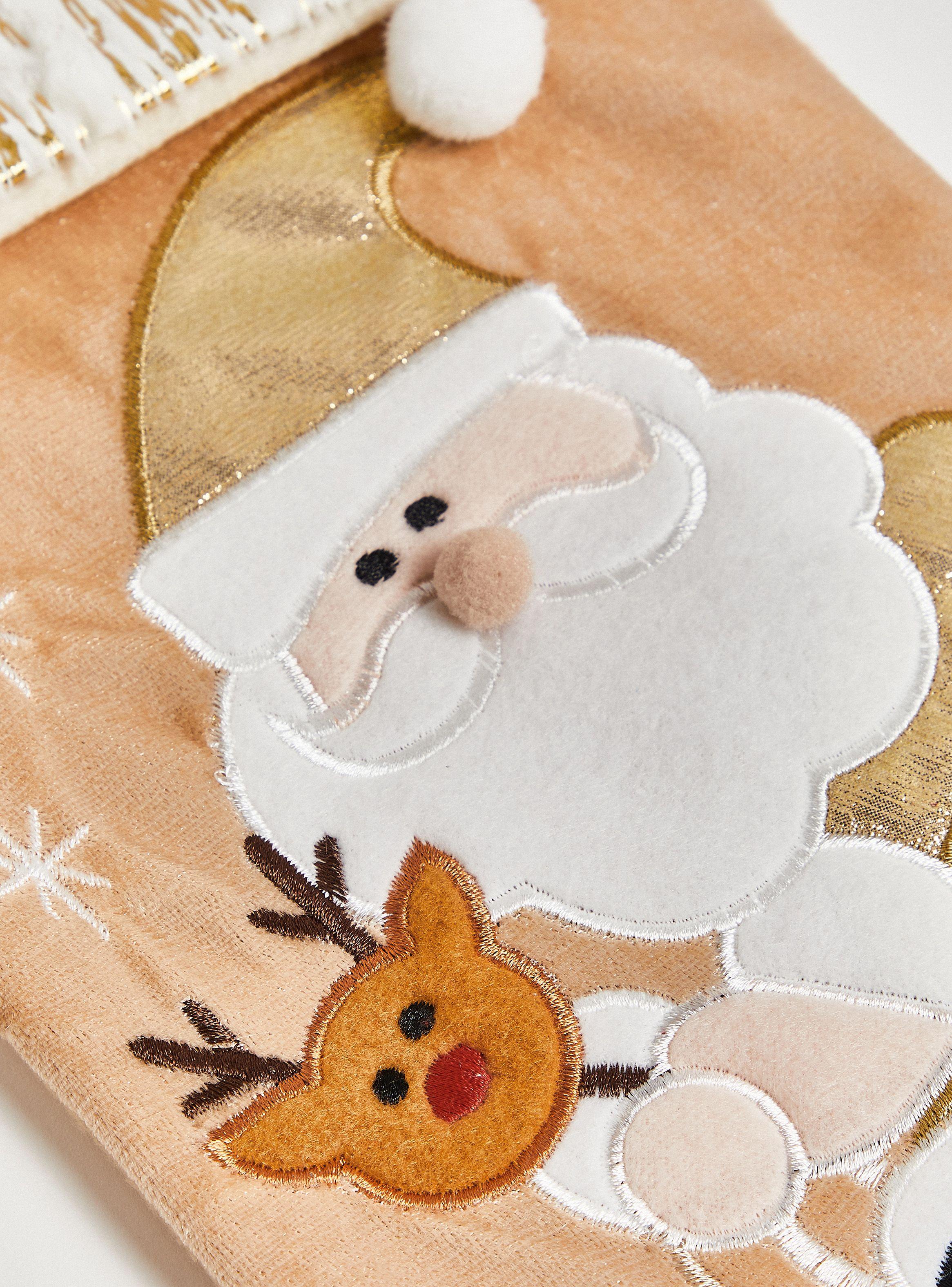 Bota de Navidad Mono de Nieve Blanco-2