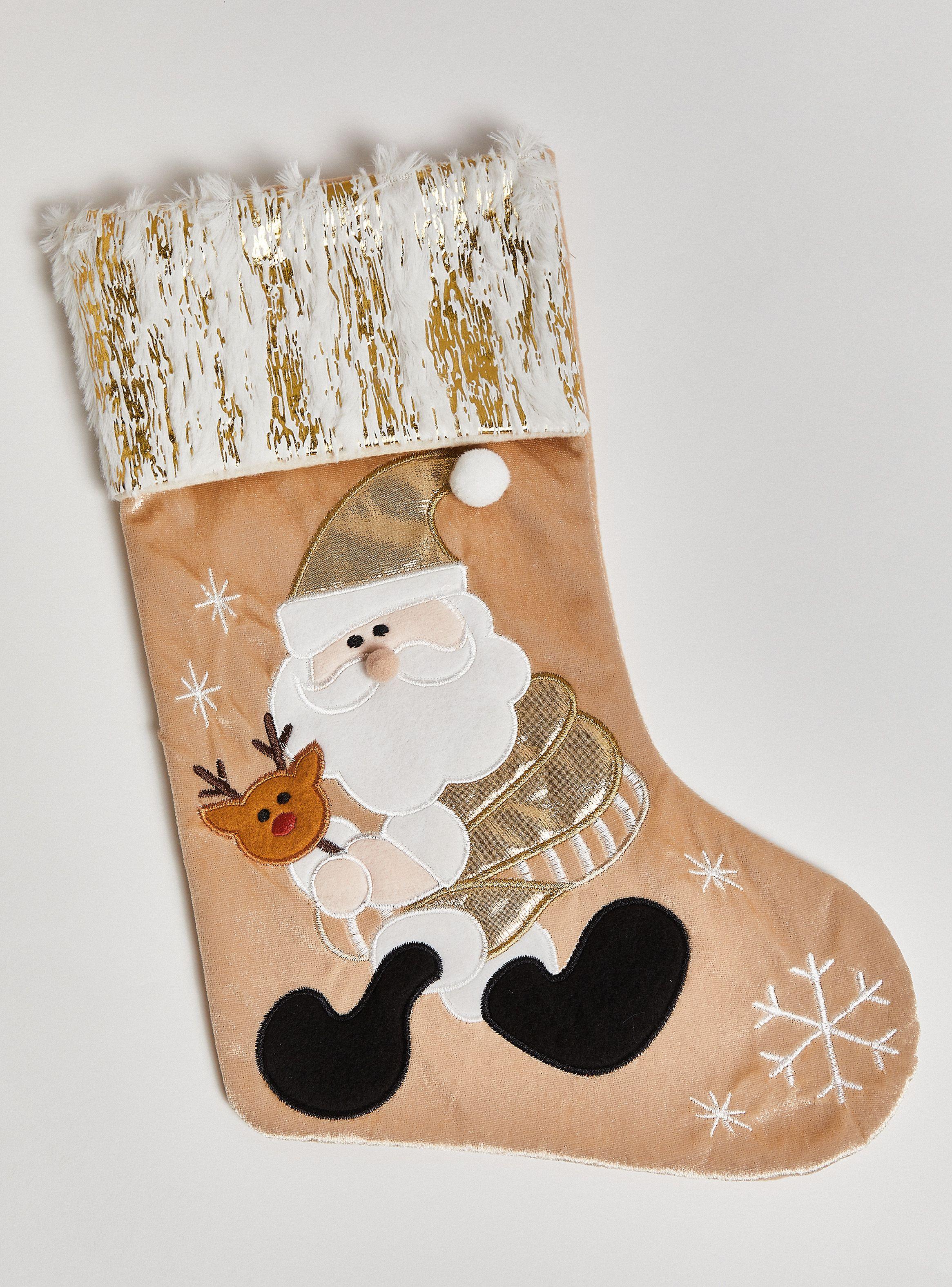 Bota de Navidad Mono de Nieve Blanco-0