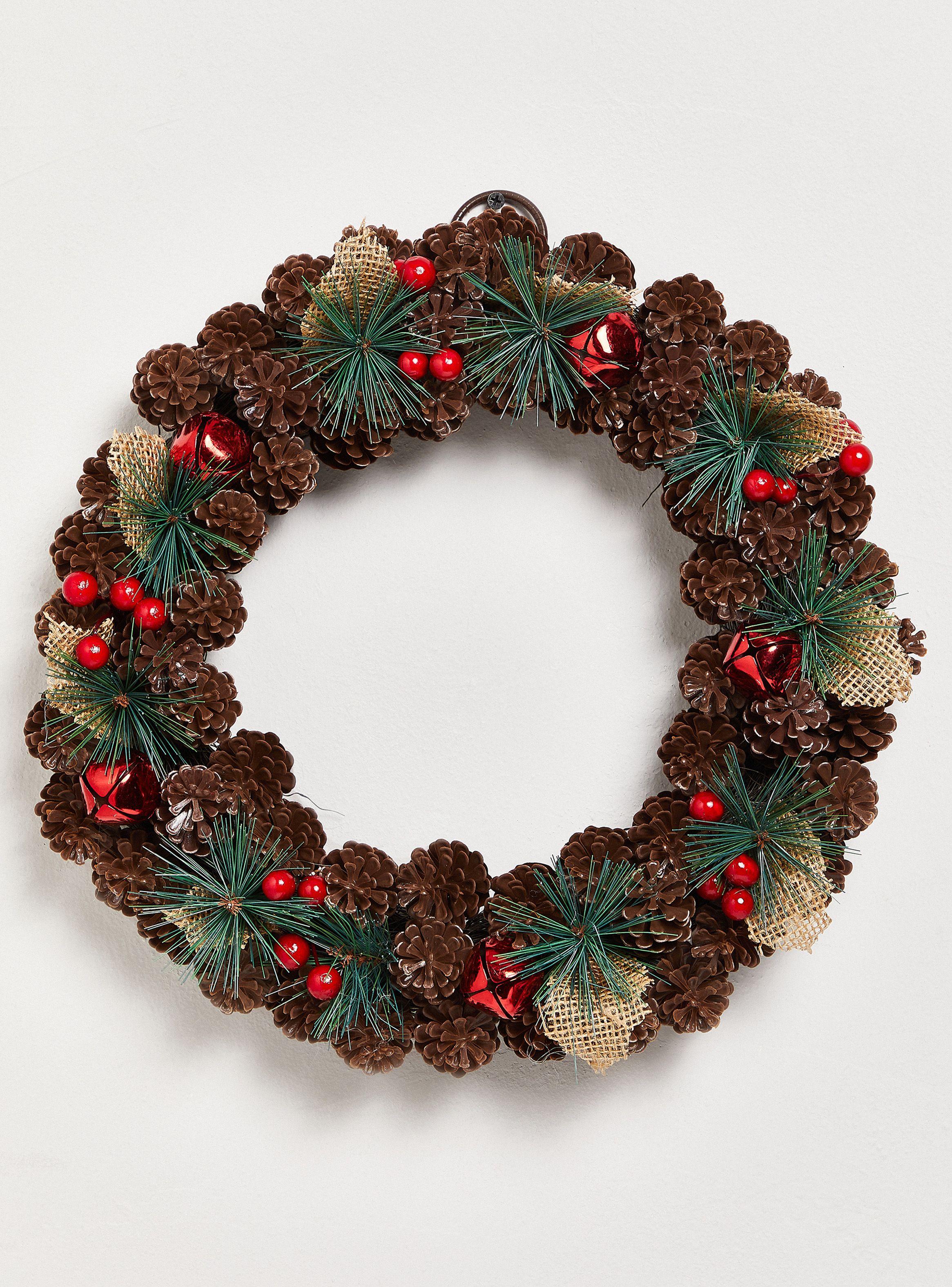 Corona Piñas Rusticas 40 cm-0