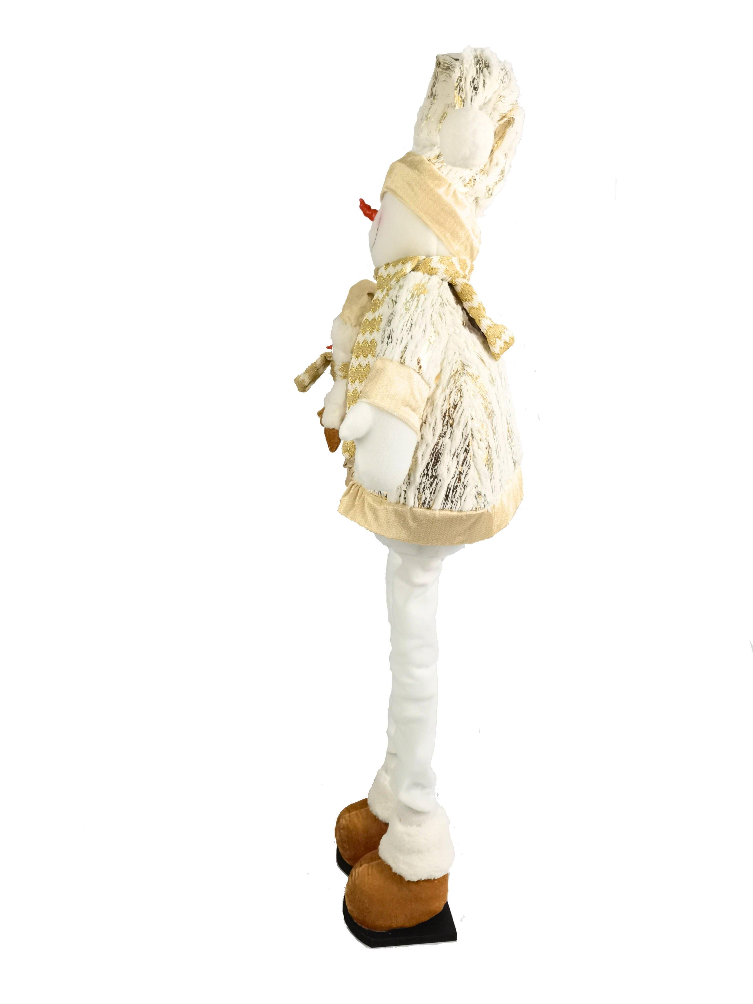 Muñeco Mono Nieve Extendible Blanco 107 cm-1