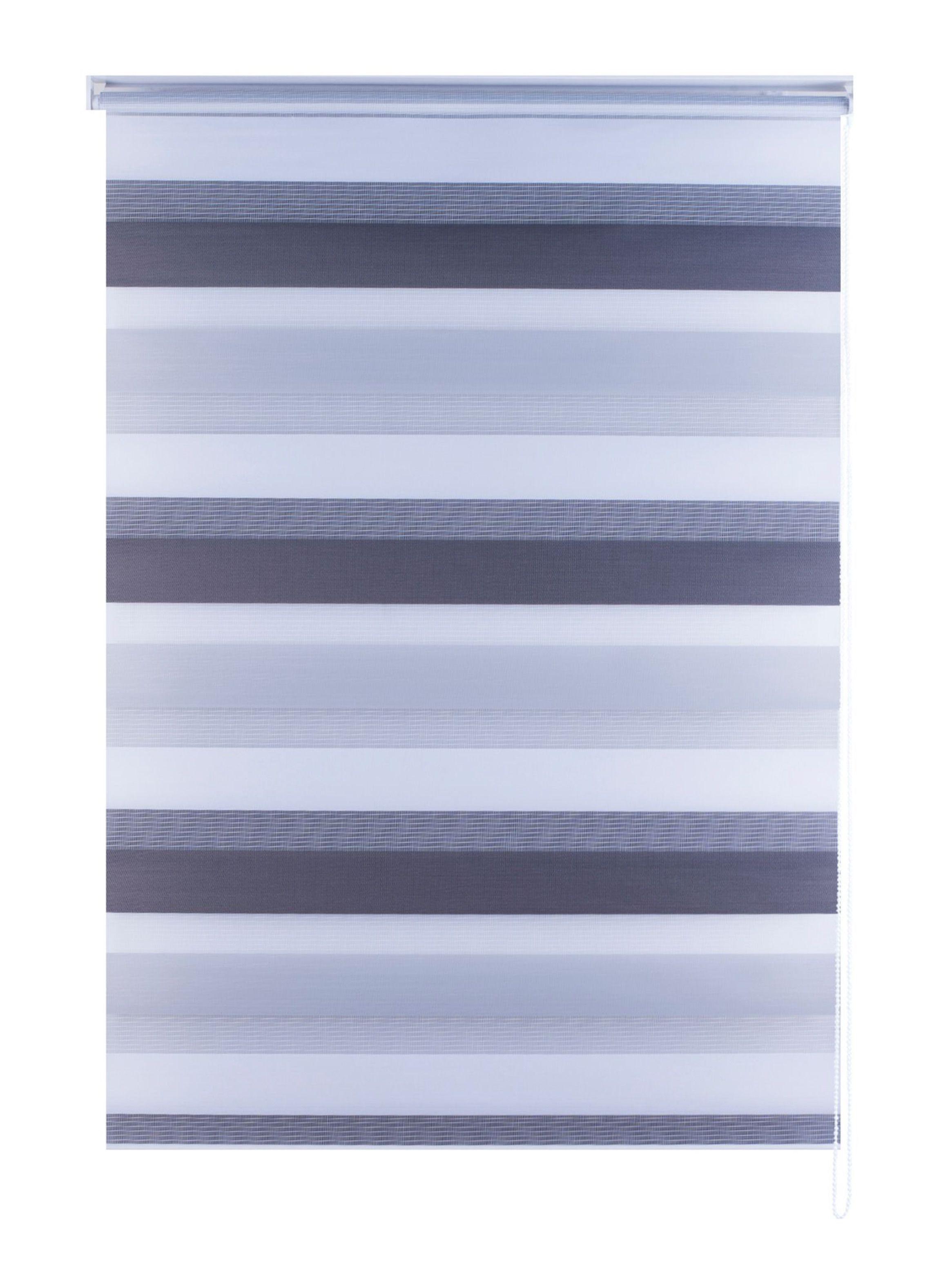Cortina Roller Dúo Day Night Zebra Gris 90 x 170 cm DIB-0