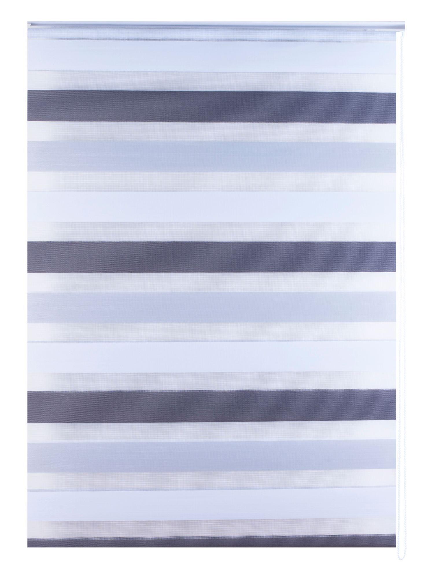 Cortina Roller Dúo Day Night Zebra Gris 120 x 170 cm DIB-1