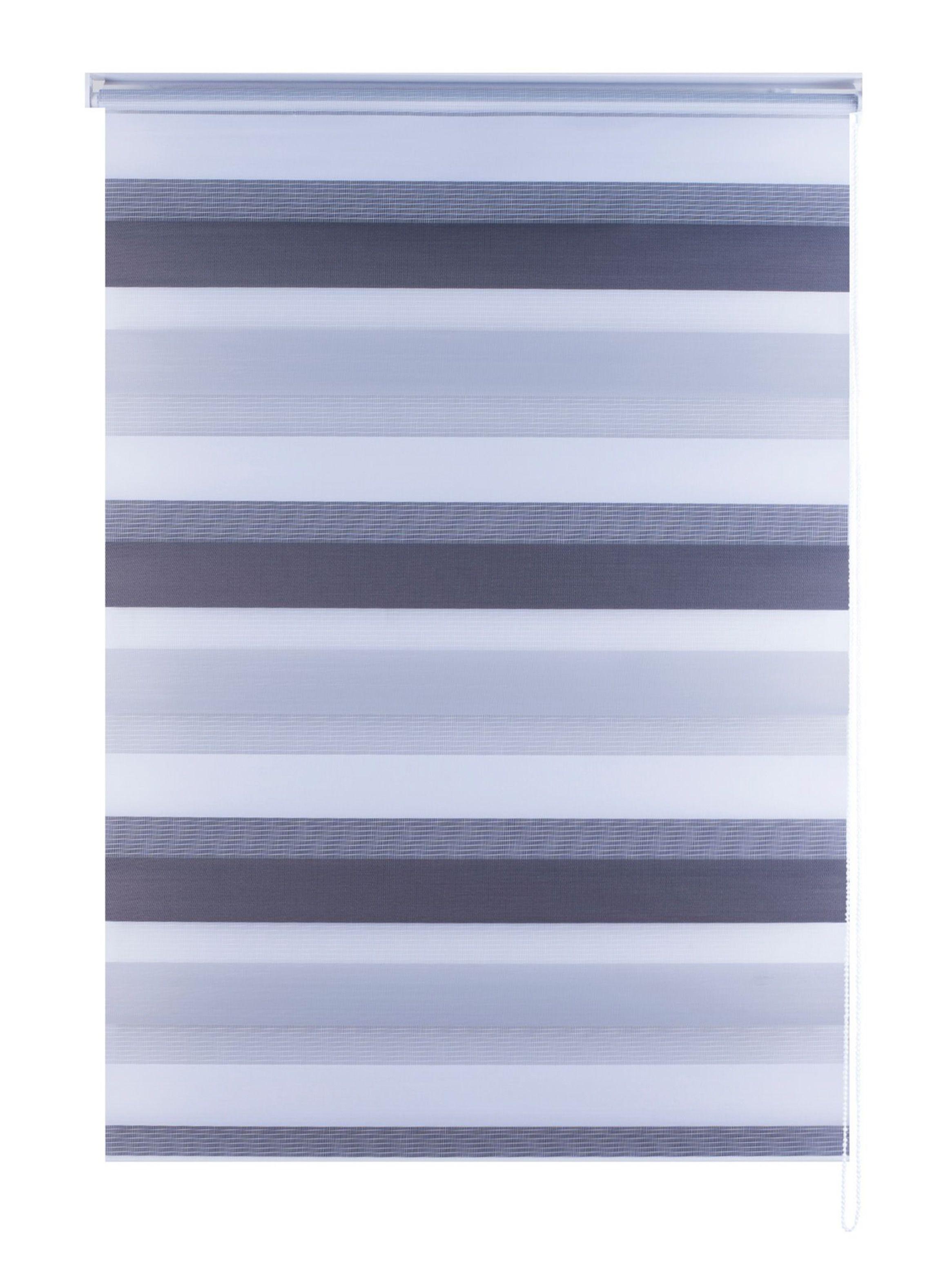 Cortina Roller Dúo Day Night Zebra Gris 120 x 170 cm DIB-0
