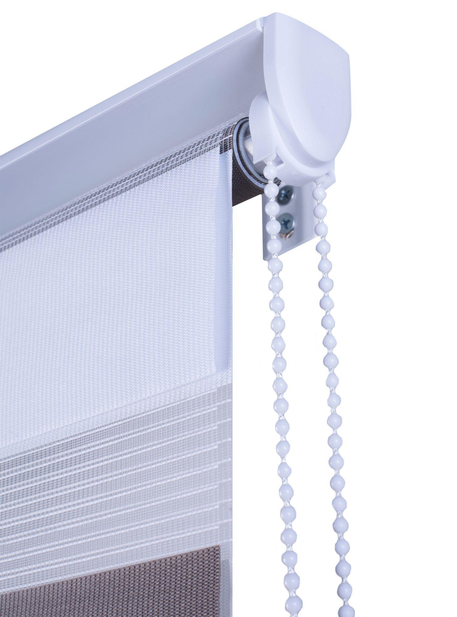 Cortina Roller Dúo Day Night Zebra Café 150 x 230 cm DIB-2