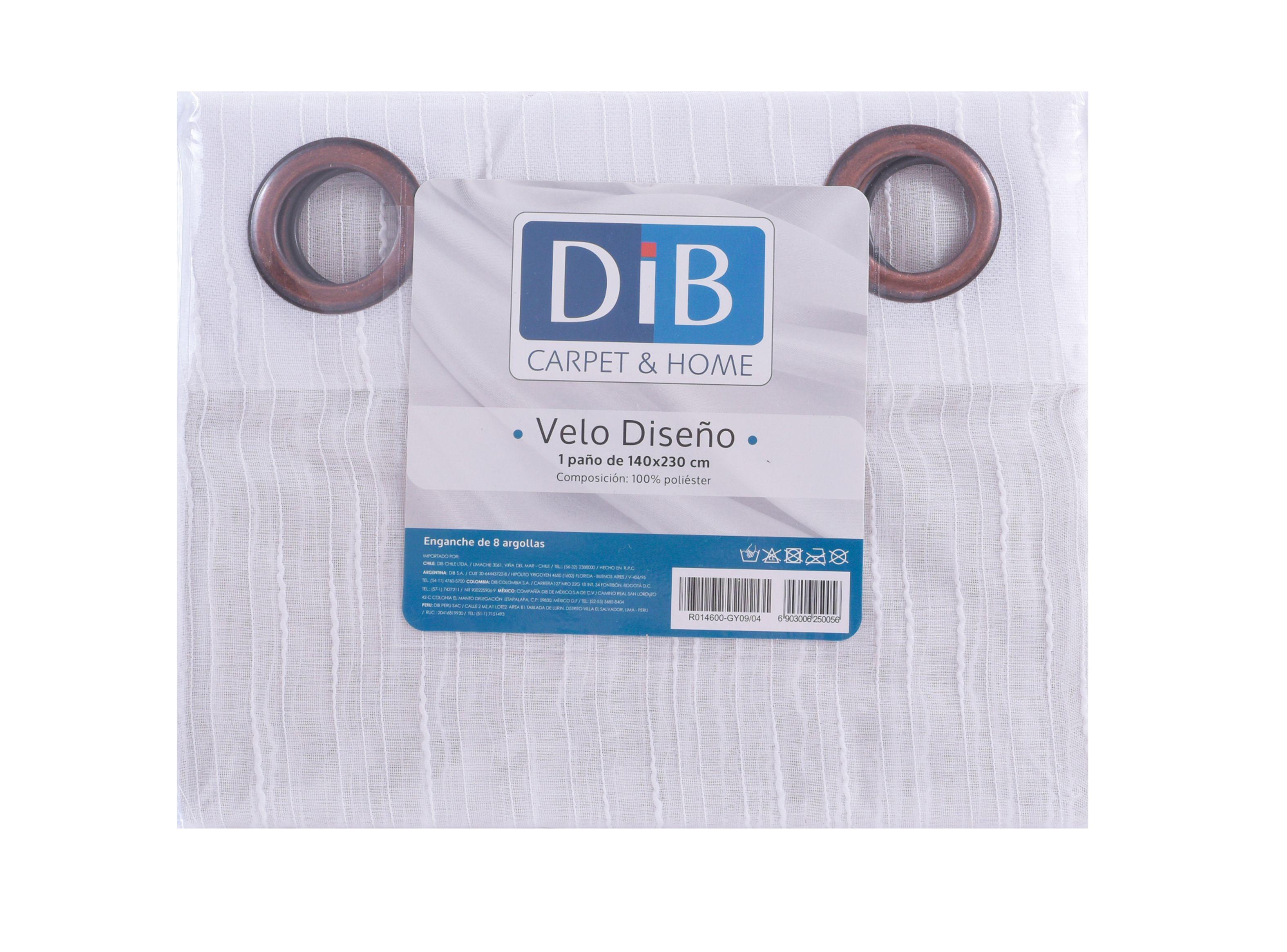 Cortina Velo Diseño 2 Blanco 140 x 230 cm Dib-1