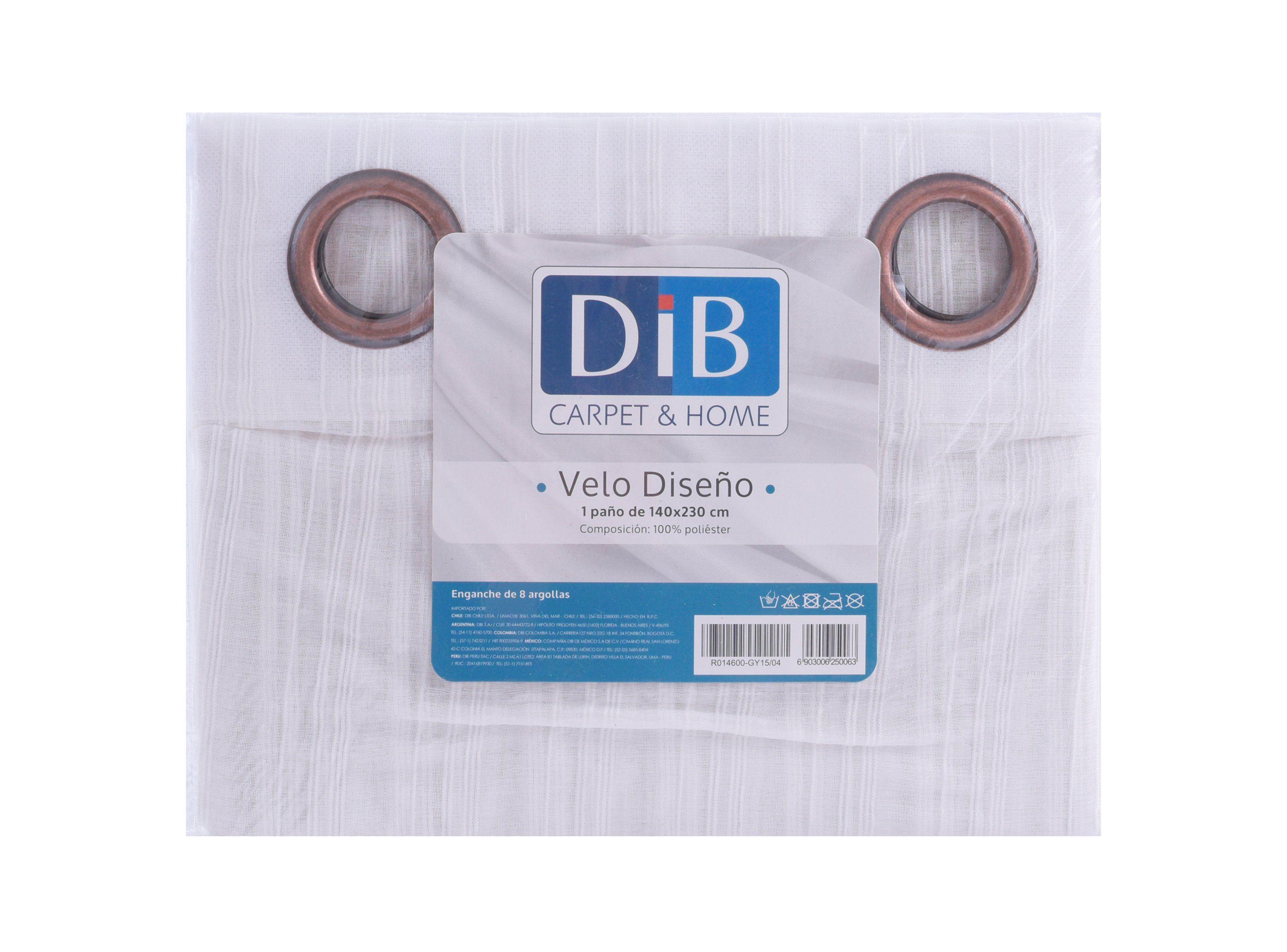 Cortina DIB Velo Diseño 3 Blanco 140 x 230 cm Dib-1