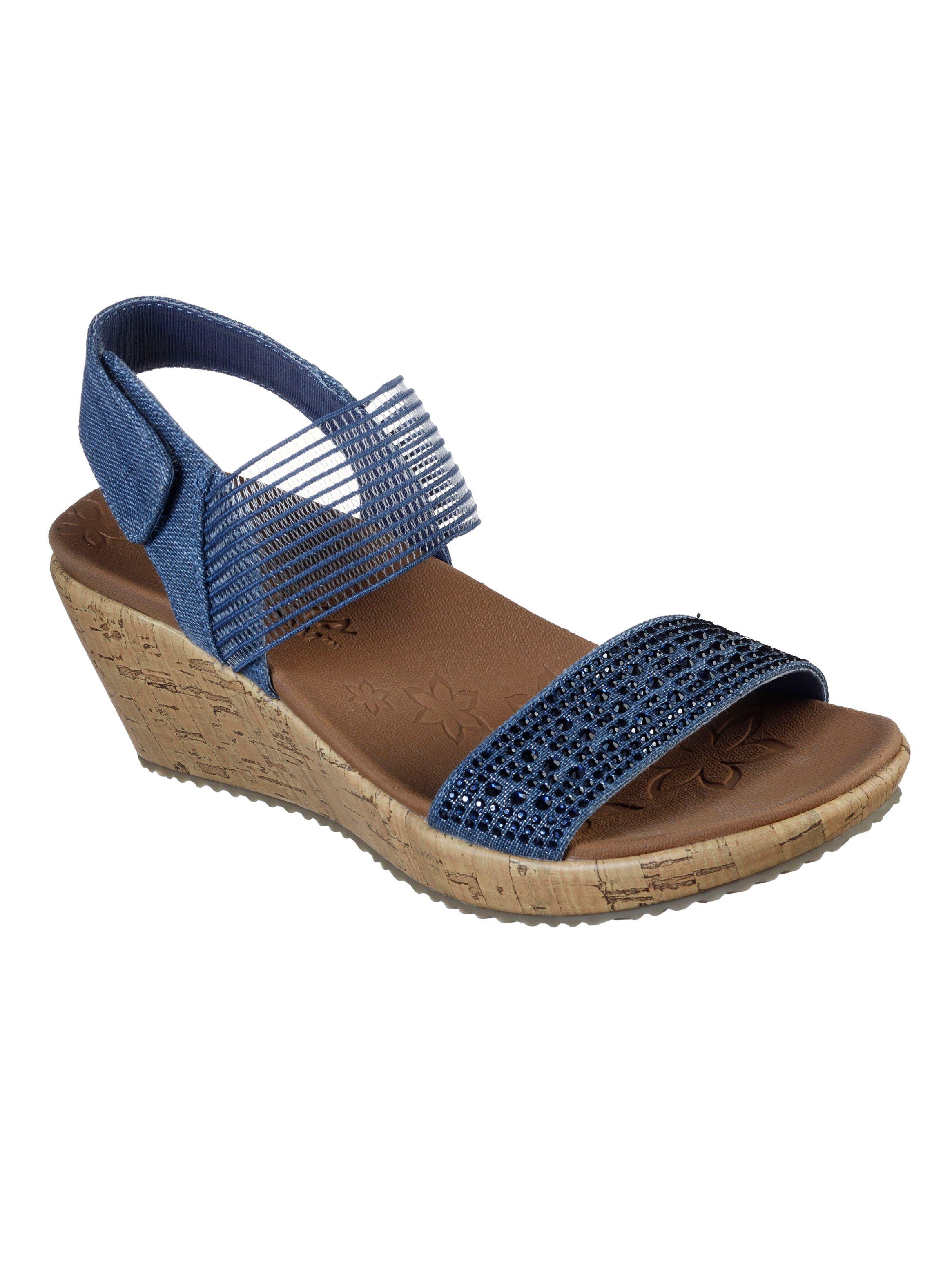 Sandalia Skechers Beverlee - Pretty Chic Azul Mujer-1