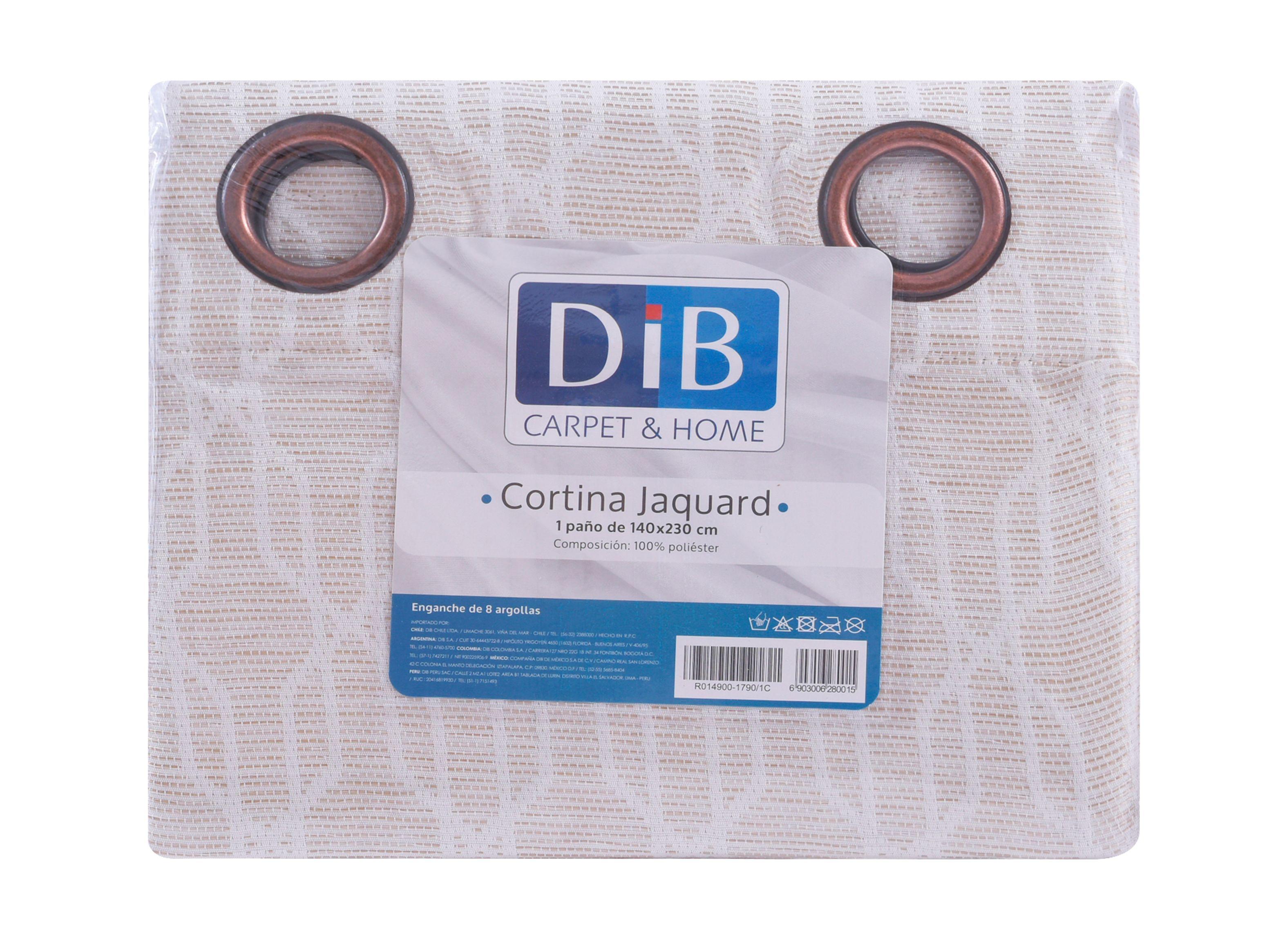 Cortina DIB Tela Jaquard Crema 140 x 230 cm Dib-1