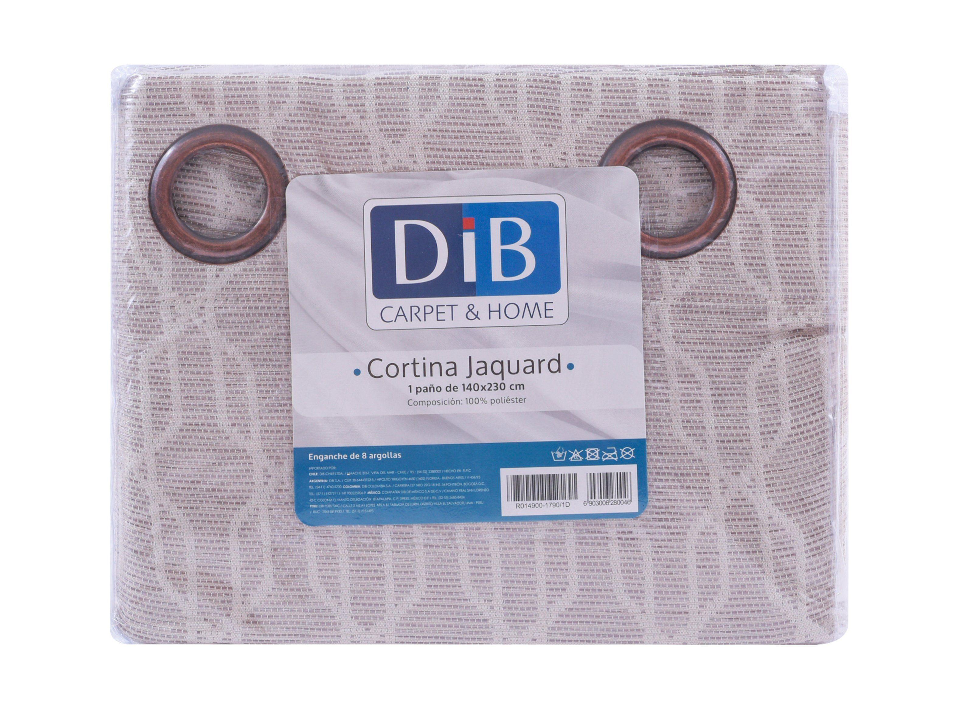 Cortina DIB Tela Jaquard Beige 140 x 230 cm Dib-1