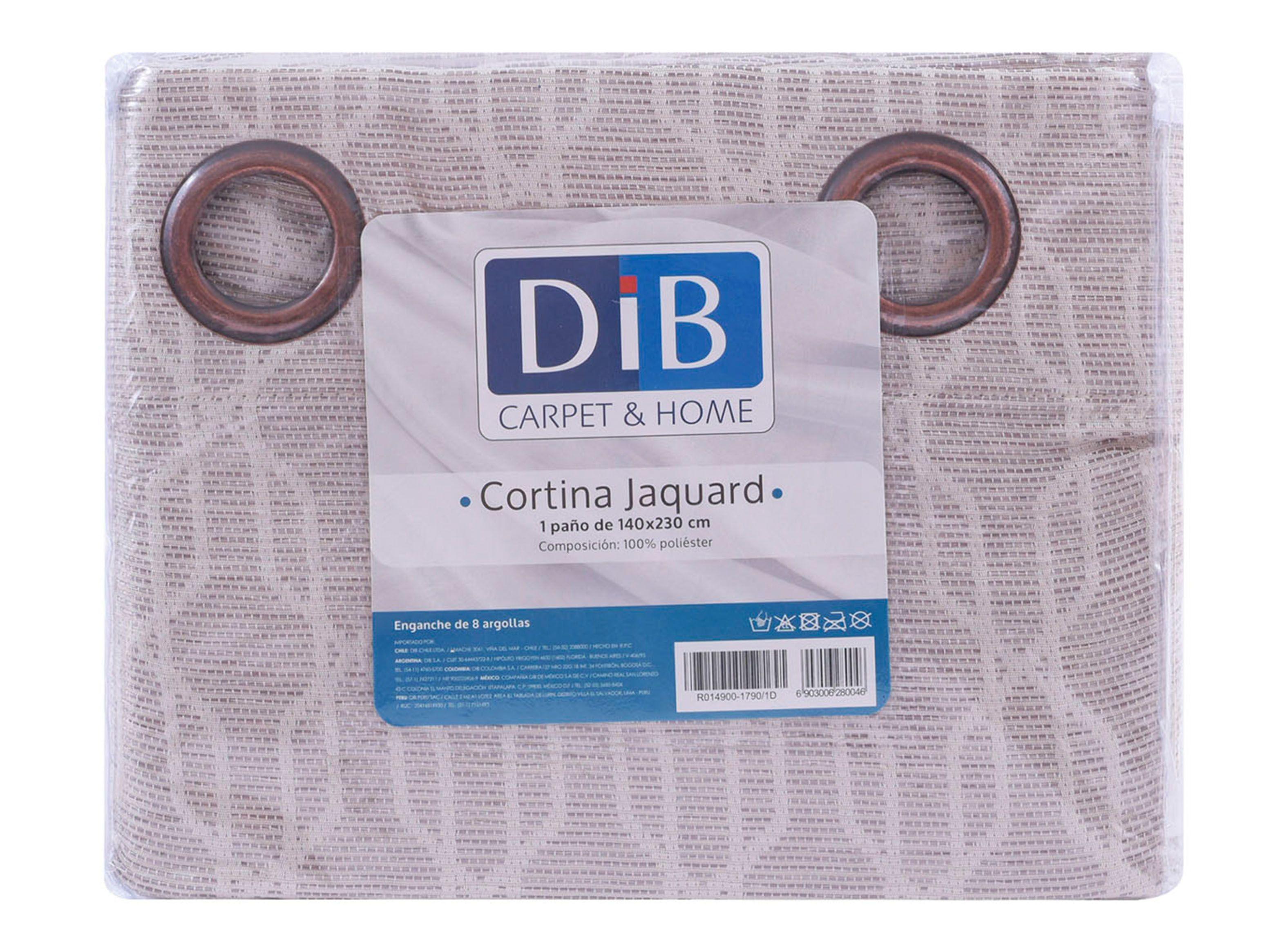 Cortina DIB Jacquard Taupe 140 x 230 cm Dib-1