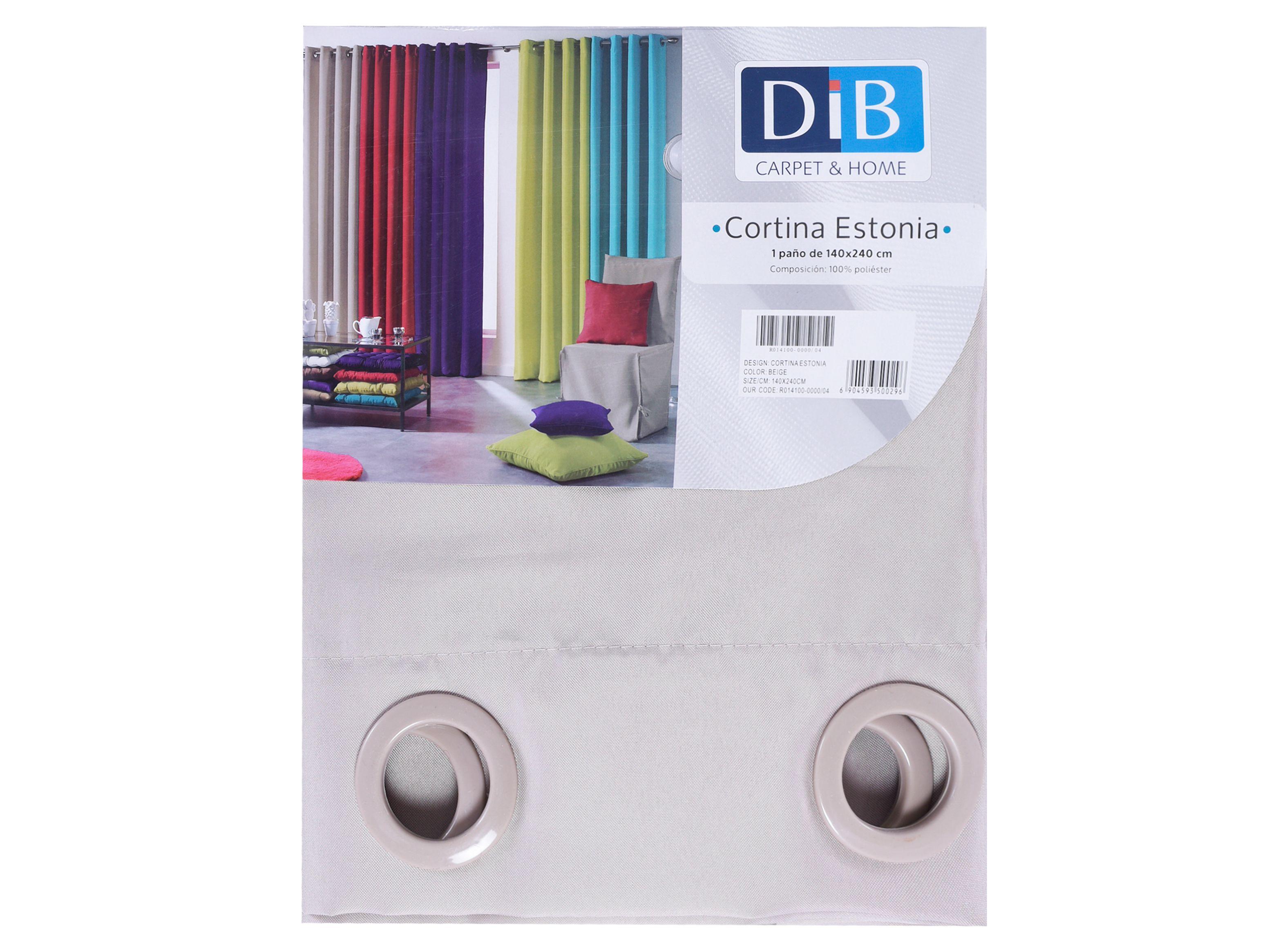 Cortina Tela Estonia Beige 140 x 230 cm Dib-1