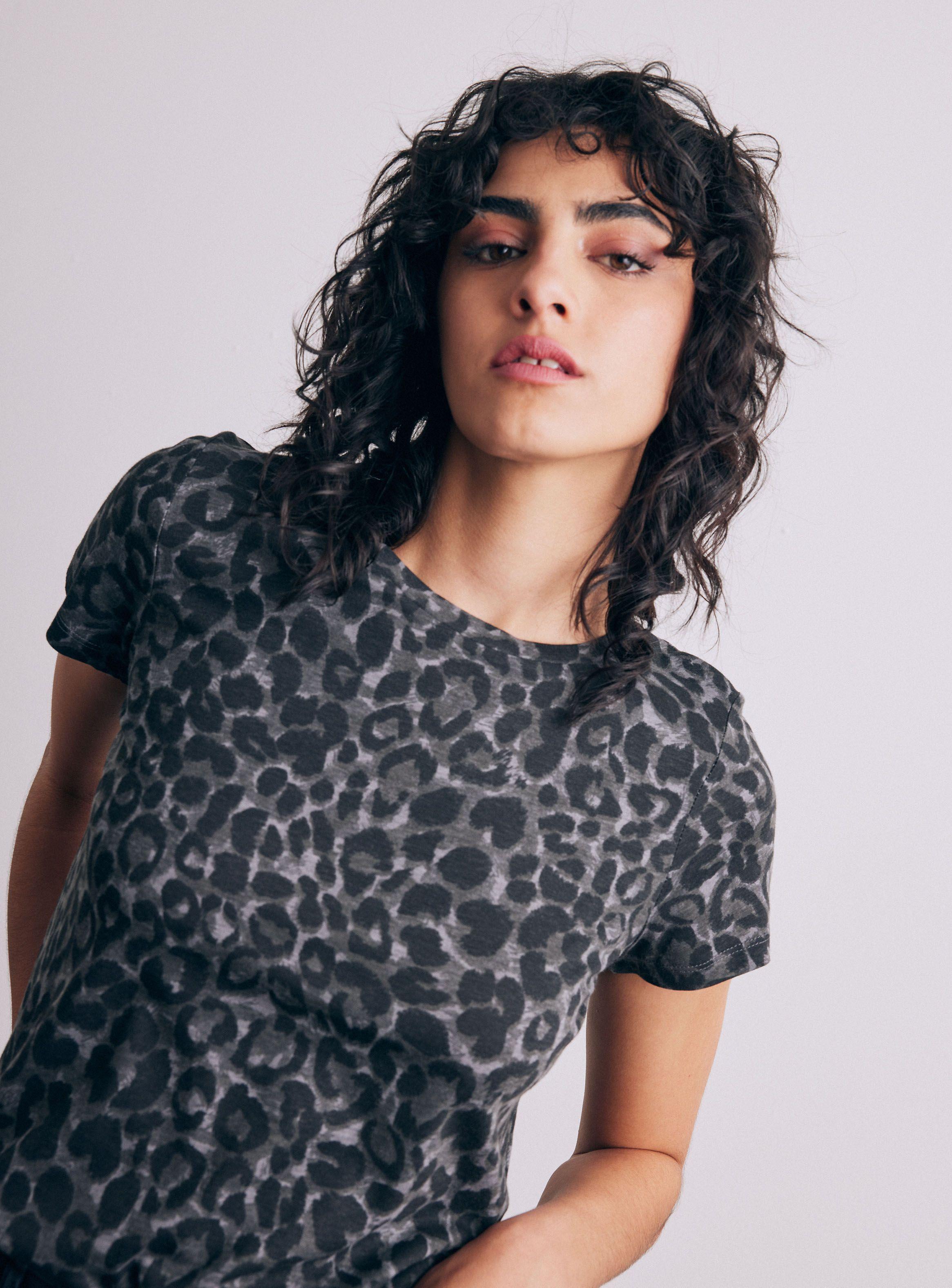 Polera Algodón Estampada Cuello Redondo-2
